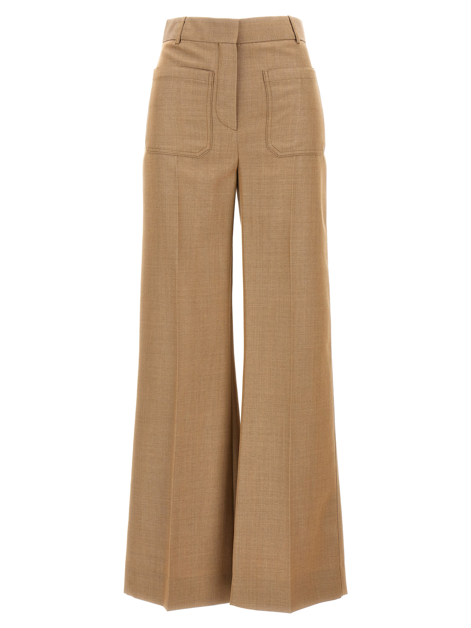 Shop Victoria Beckham Alina Pants In Beige