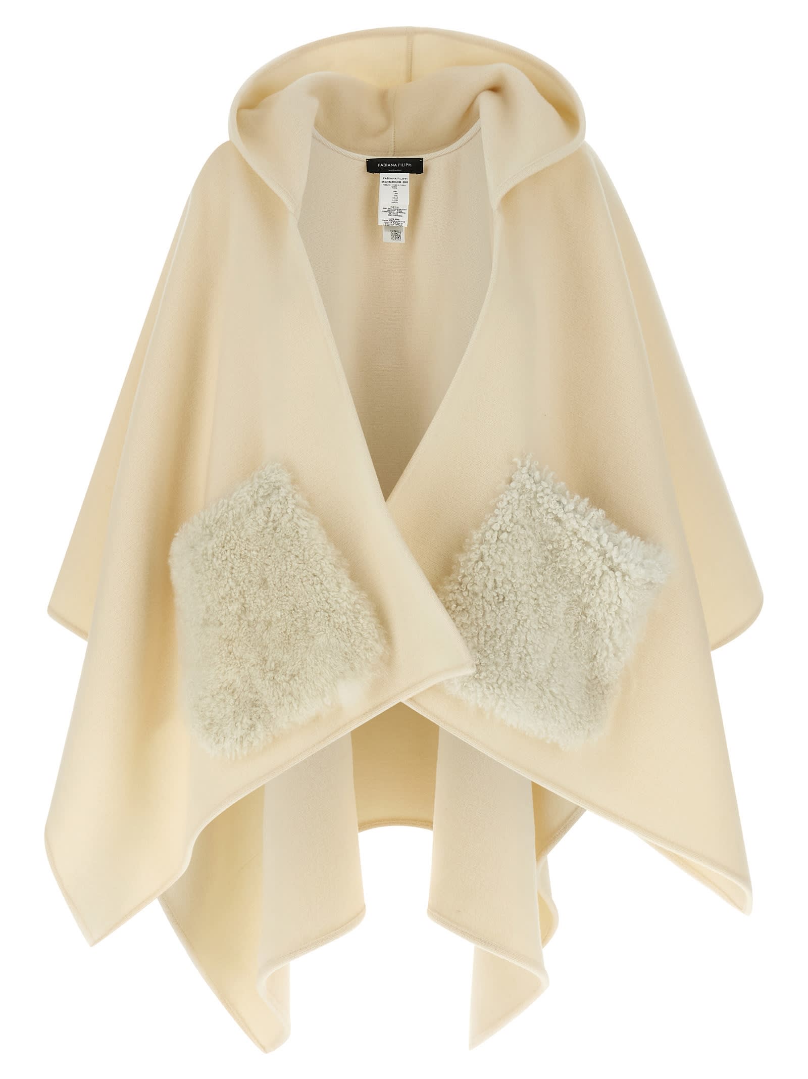 Shearling Pocket Cape