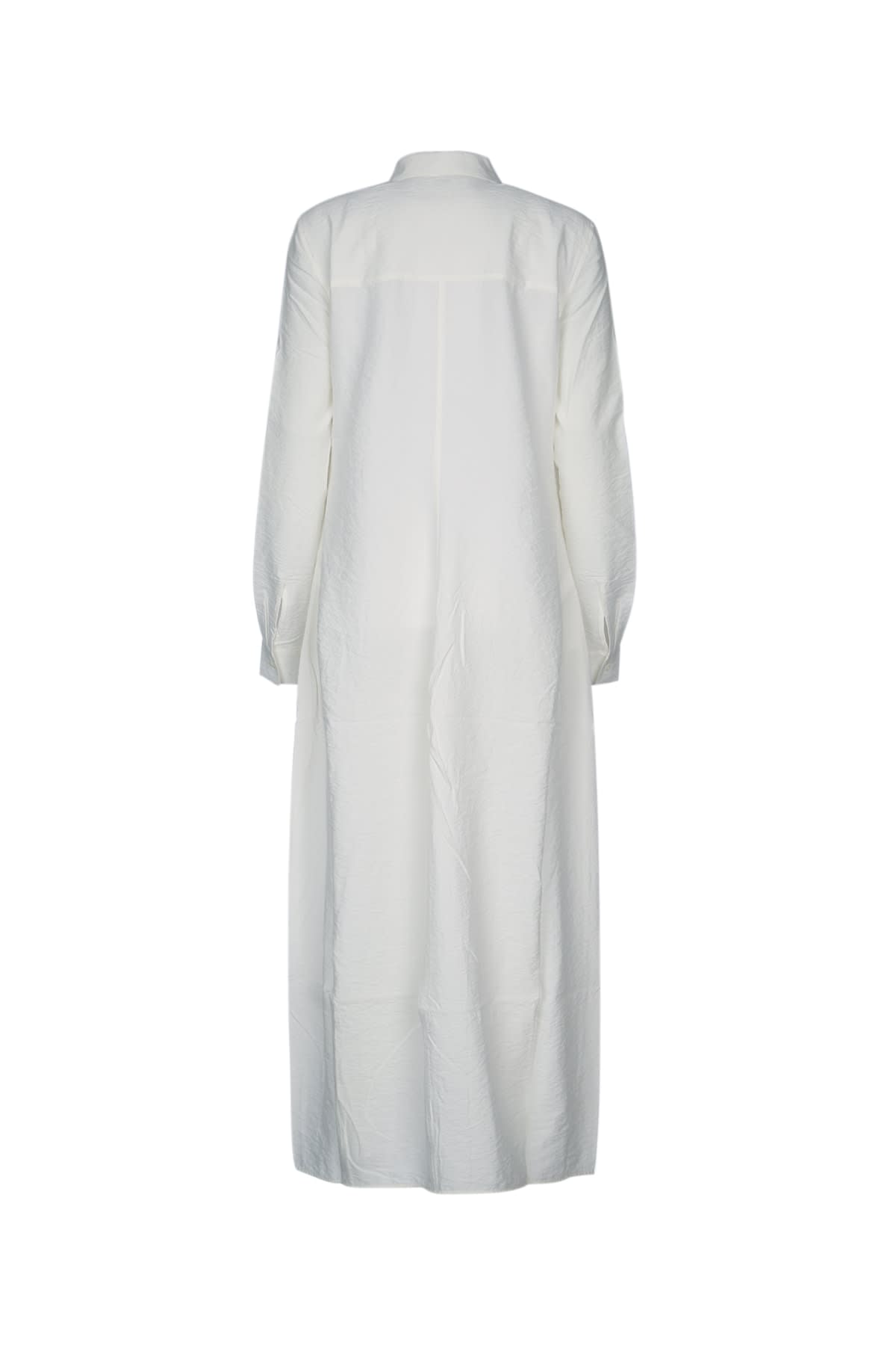 Totême Striped Jacquard Shirt Dress In White