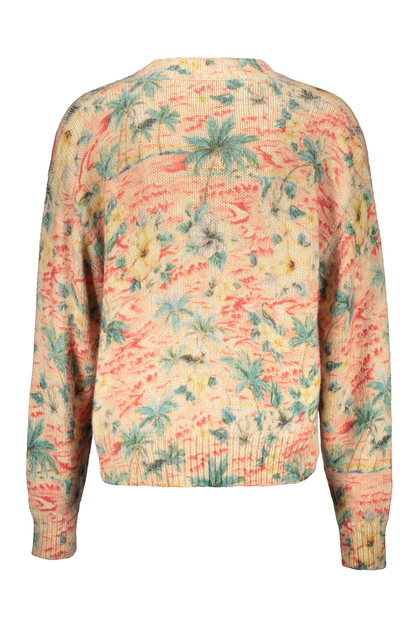 Shop Palm Angels Moncler X  Long Sleeve Crew-neck Sweater In Multicolor
