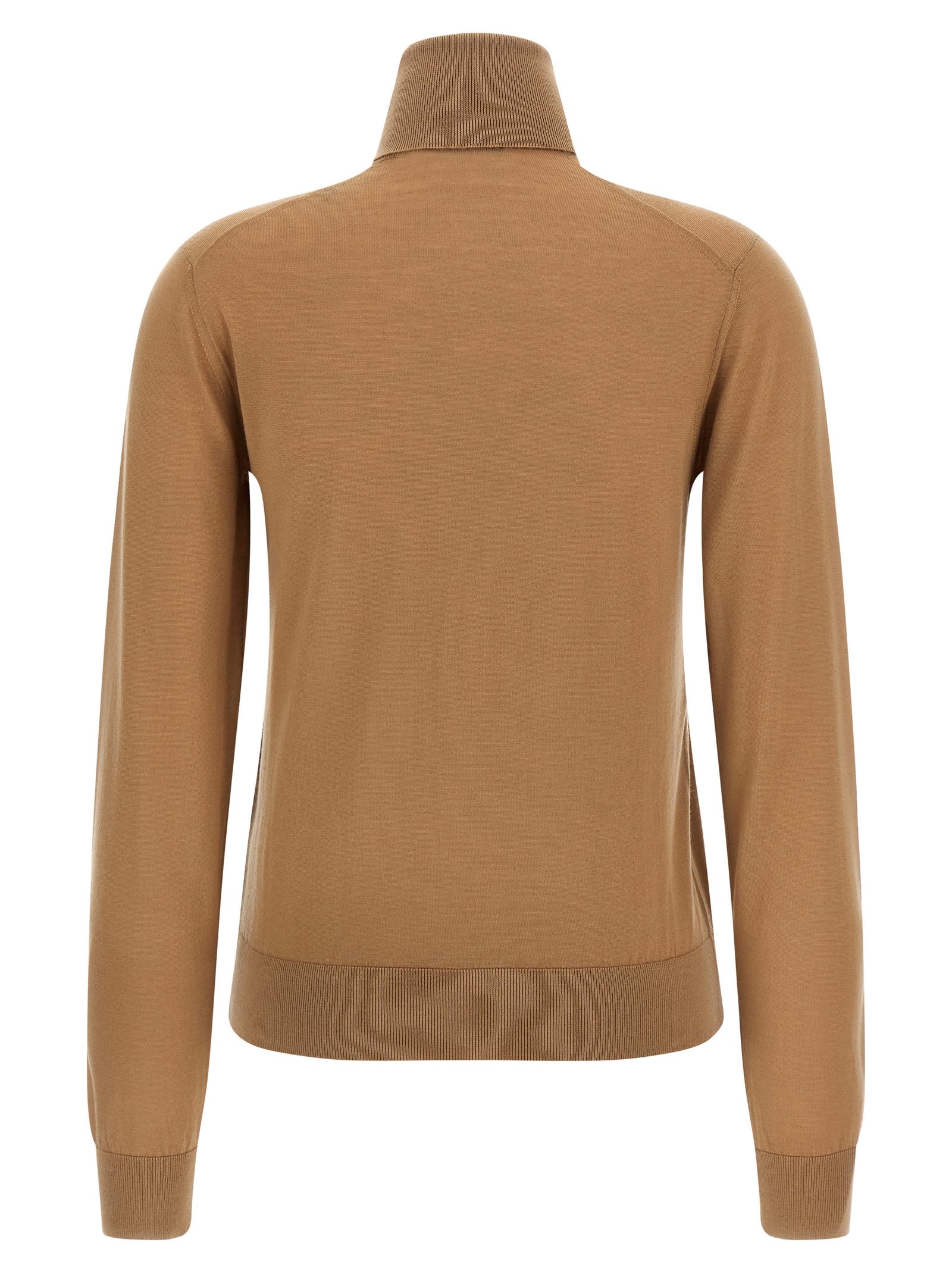 Dolce & Gabbana Cashmere Turtleneck Sweater Sweaters And Cardigans Beige In Brown