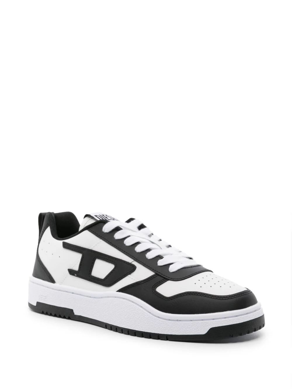 Shop Diesel Ukiyo V2 Low Sneakers In White Black