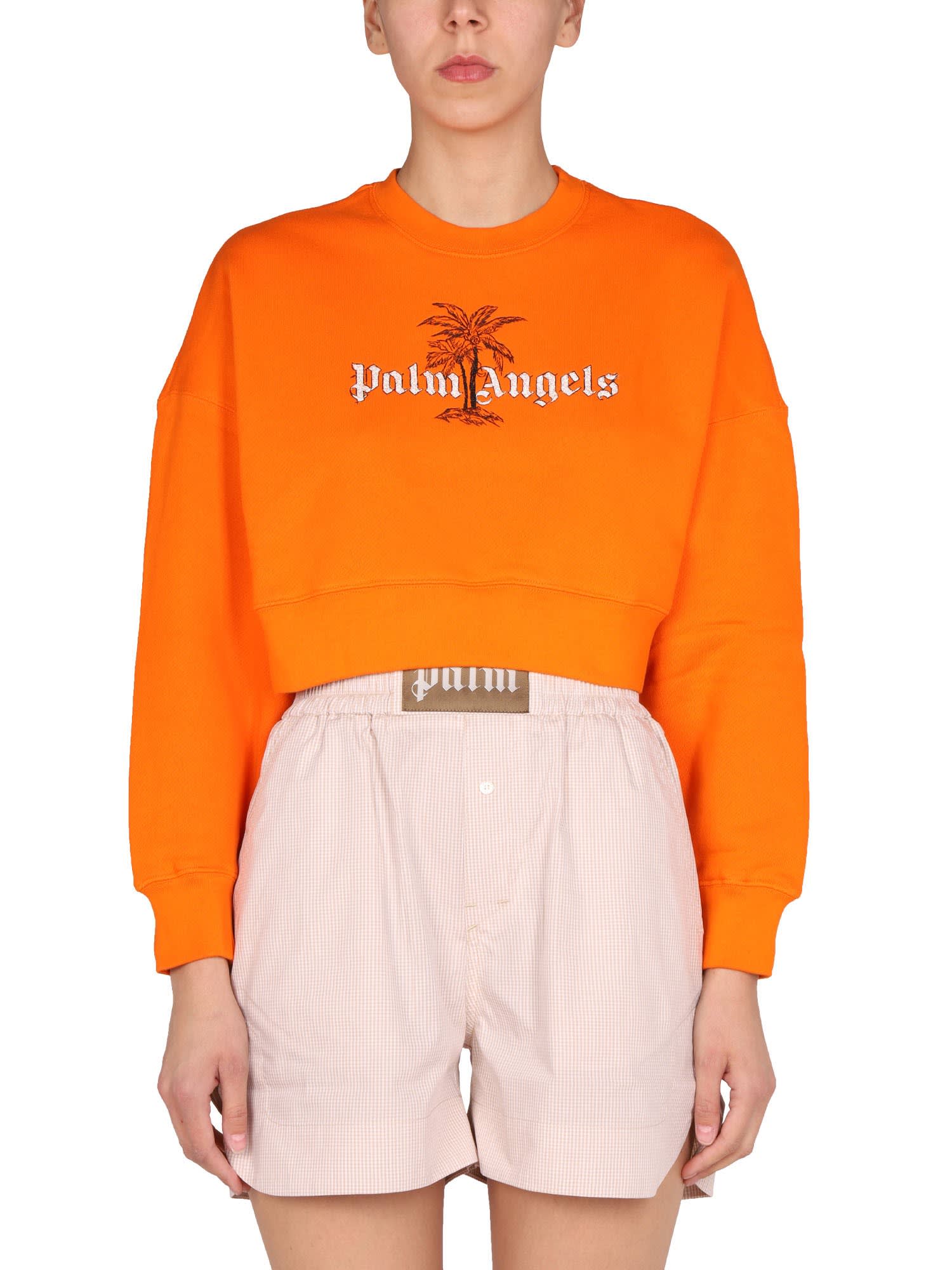 Palm Angels Cropped Sweatshirt