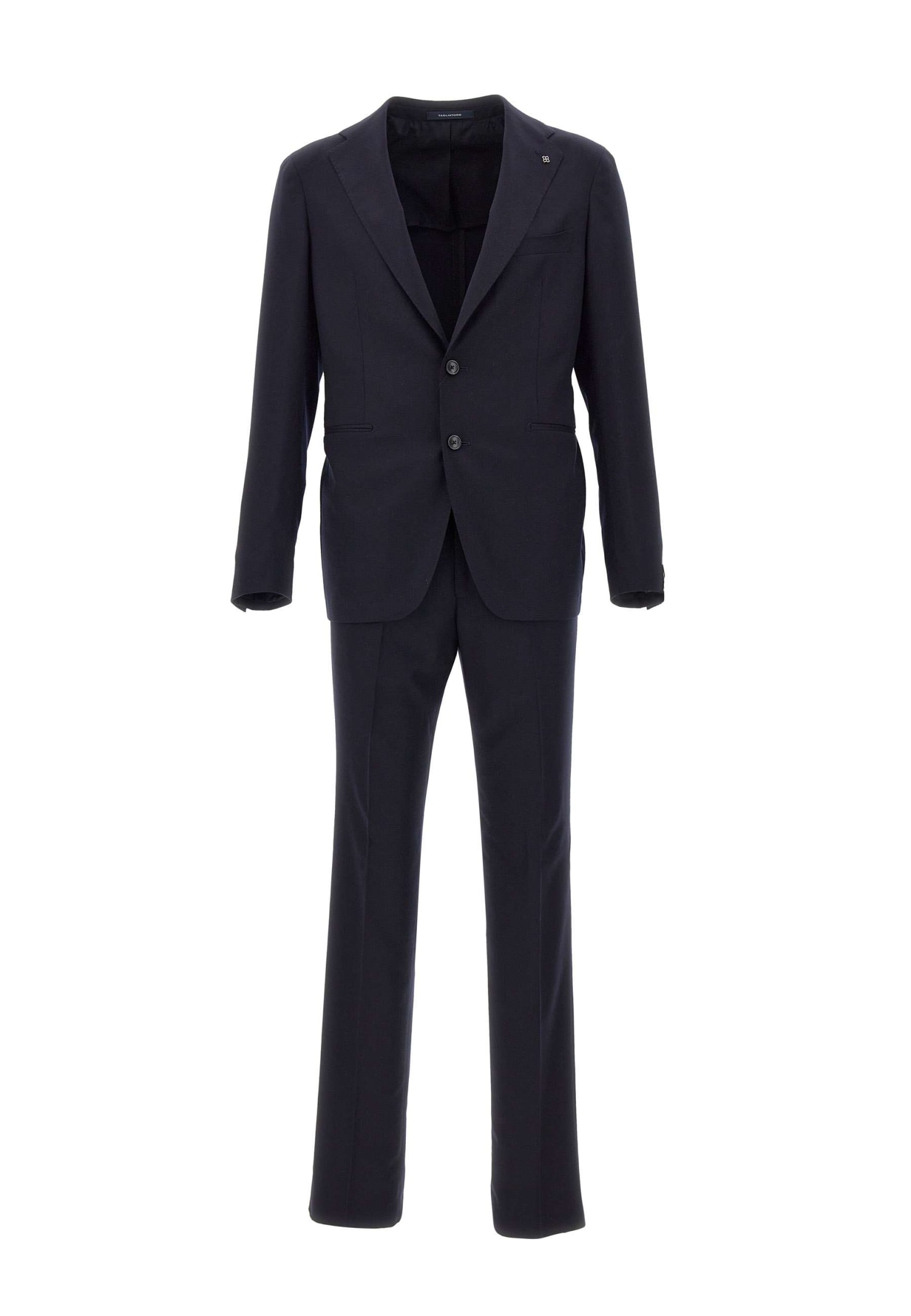 Tagliatore Virgin Wool And Silk Two-piece Suit In Blue