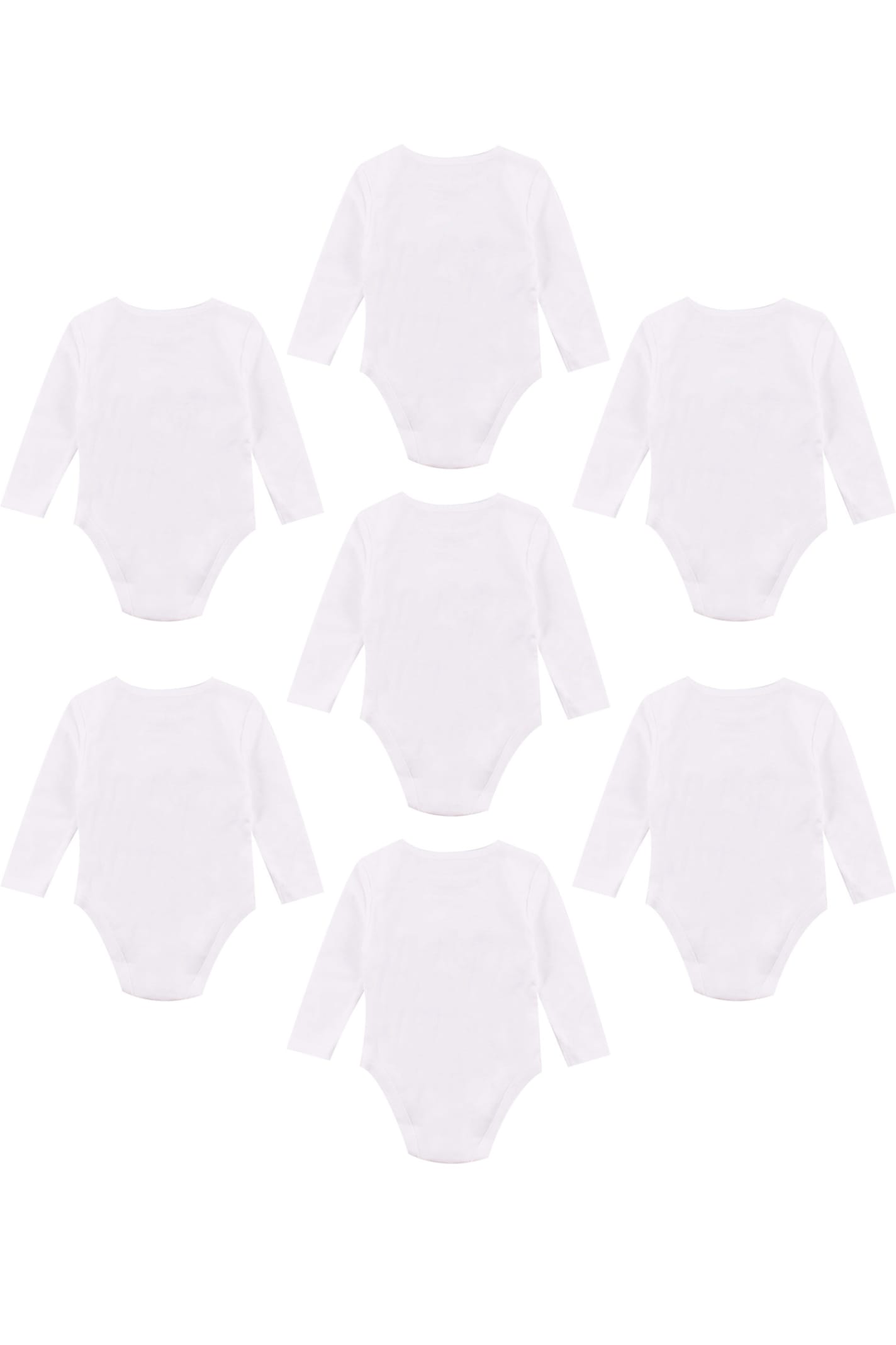 Shop Stella Mccartney Set Of 7 Cotton Bodysuits In White