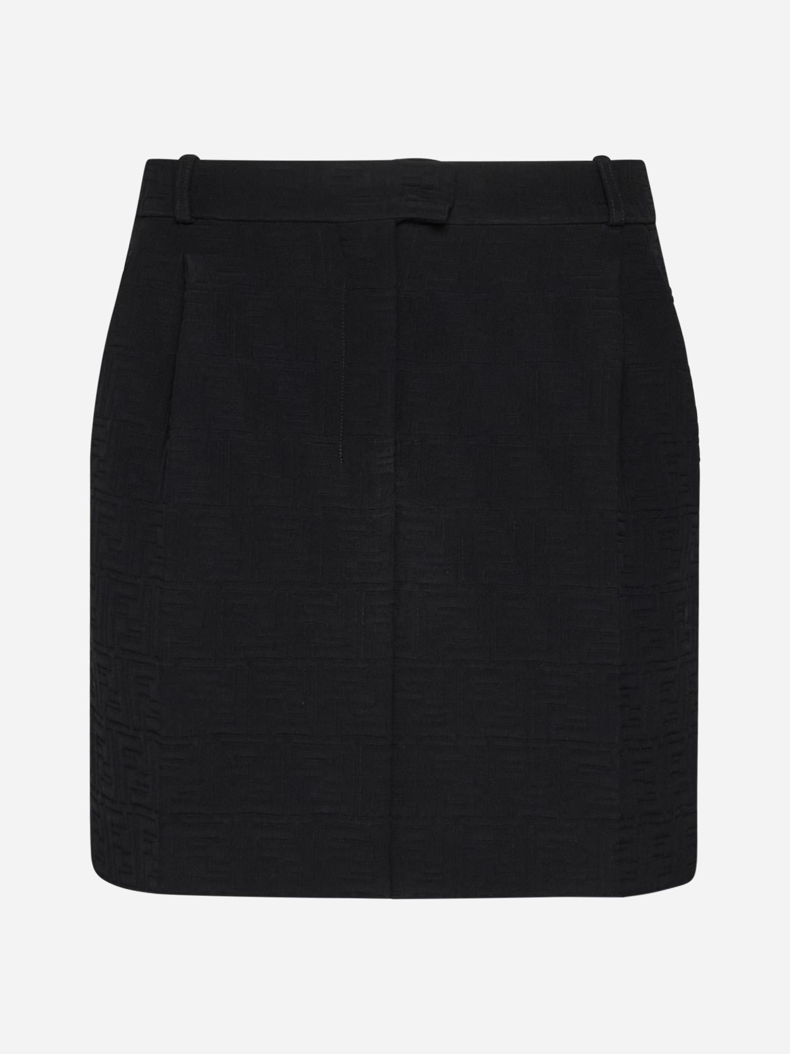 Ff Jacquard Cotton Miniskirt