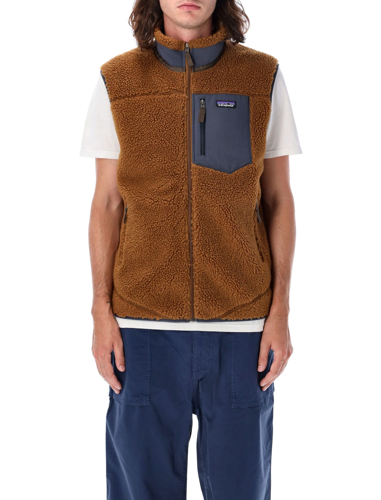 Shop Patagonia Classic Retro-x® Fleece Vest In Brown