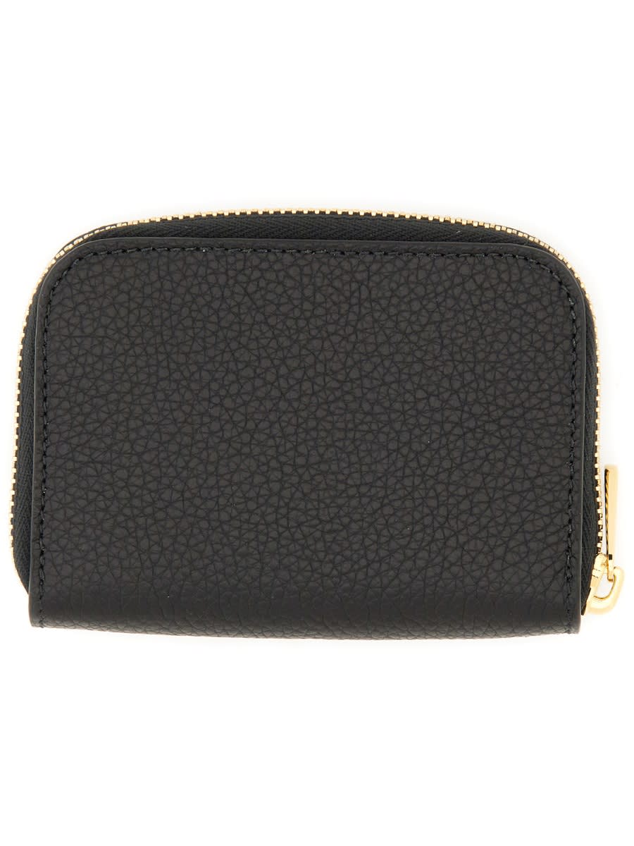 Shop Ferragamo Gancini Credit Card Holder In Black