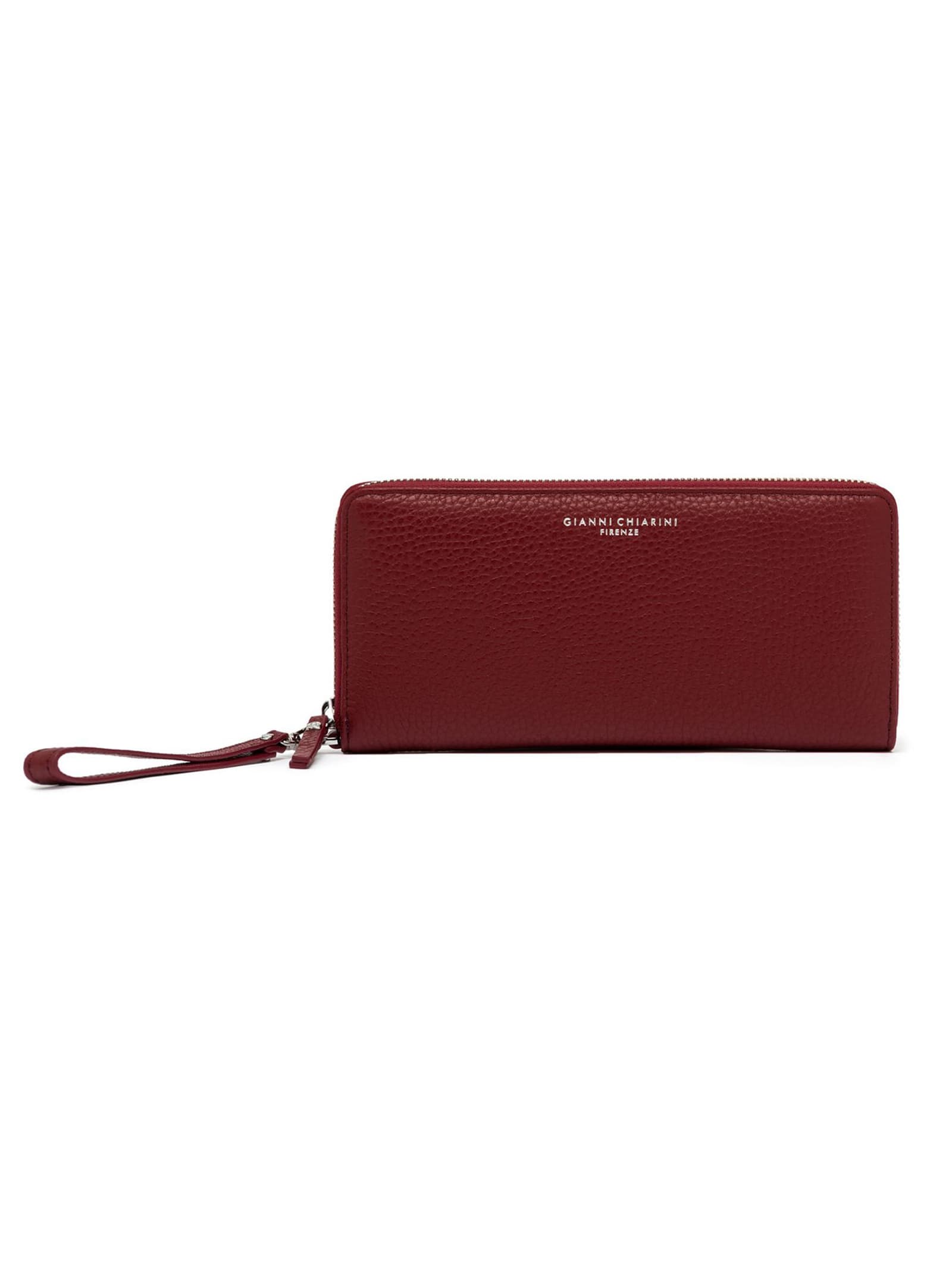 Burgundy Grained Leather Wallet