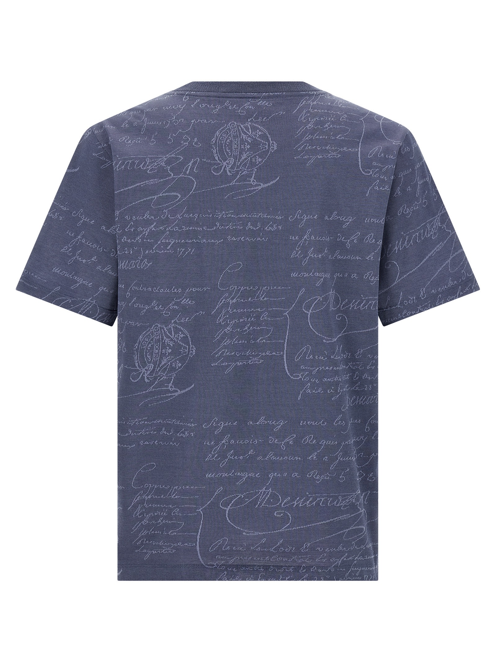 Berluti Crew Neck Short-sleeved T-shirt In Blue
