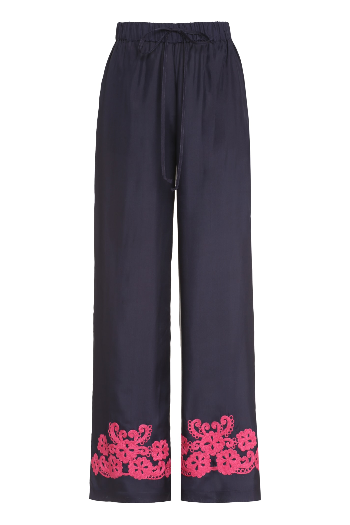 Parosh Embroidered Silk Trousers