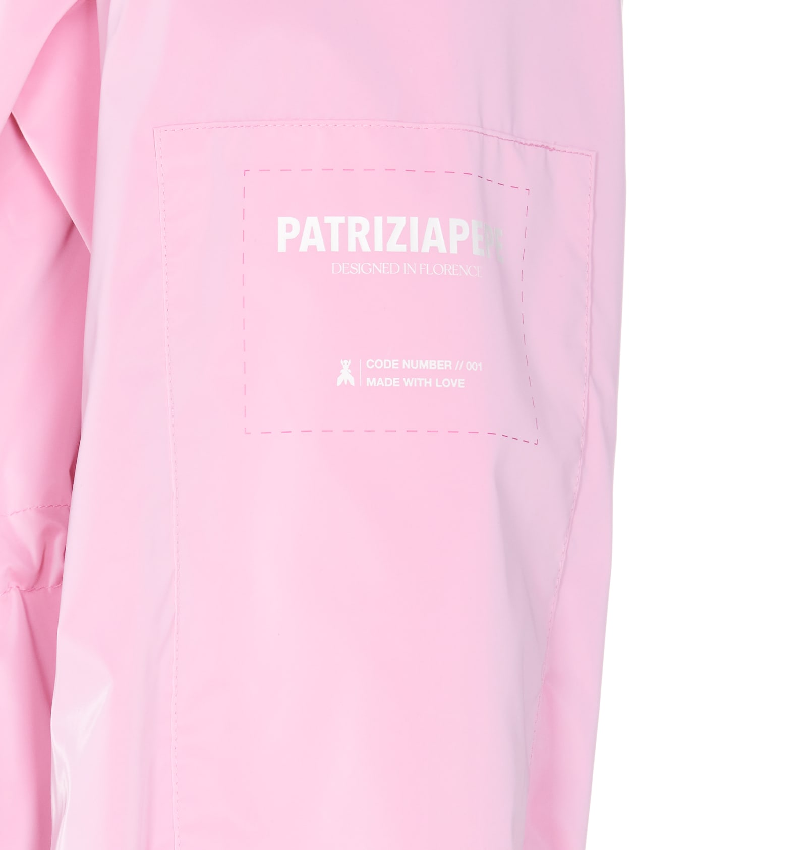 Shop Patrizia Pepe Logo Windbreaker In Pink