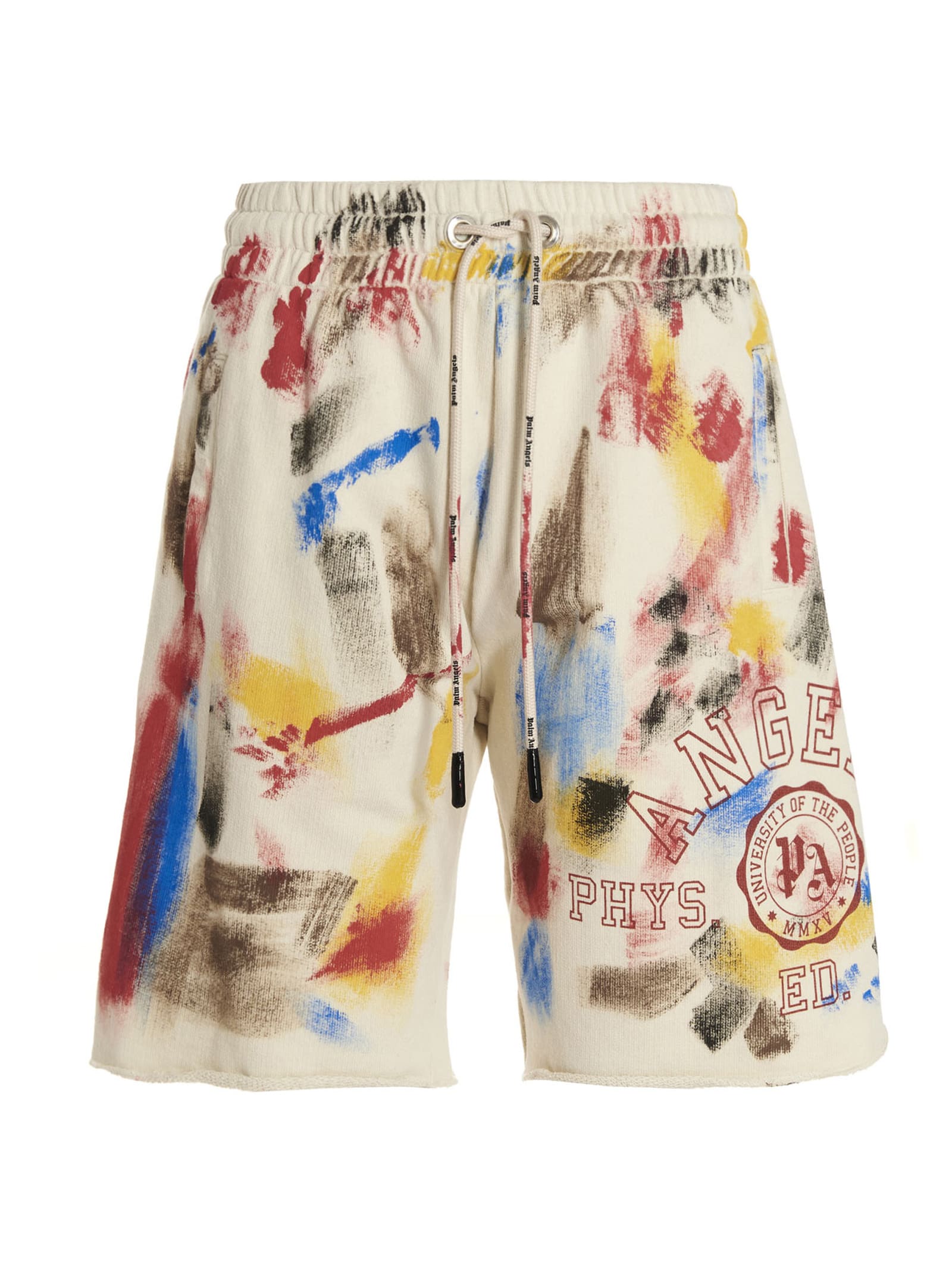 PALM ANGELS PAINTED COLLEGE BERMUDA SHORTS