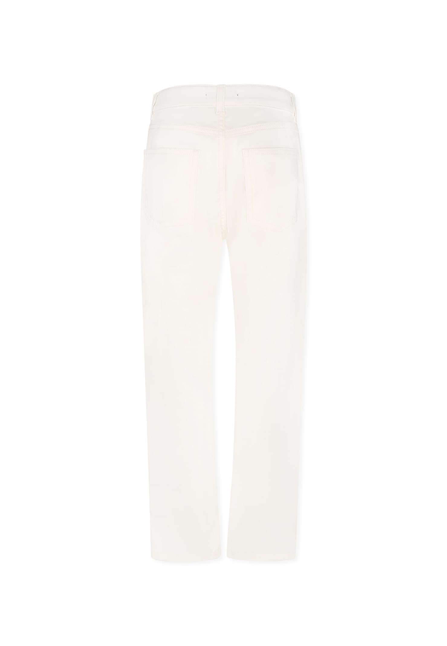 Balmain Straight-leg Trousers In White