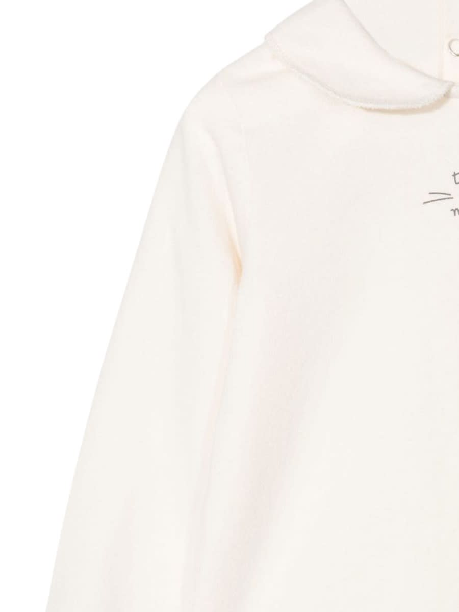 Shop Teddy &amp; Minou Bodysuit M/l Small Logo In White