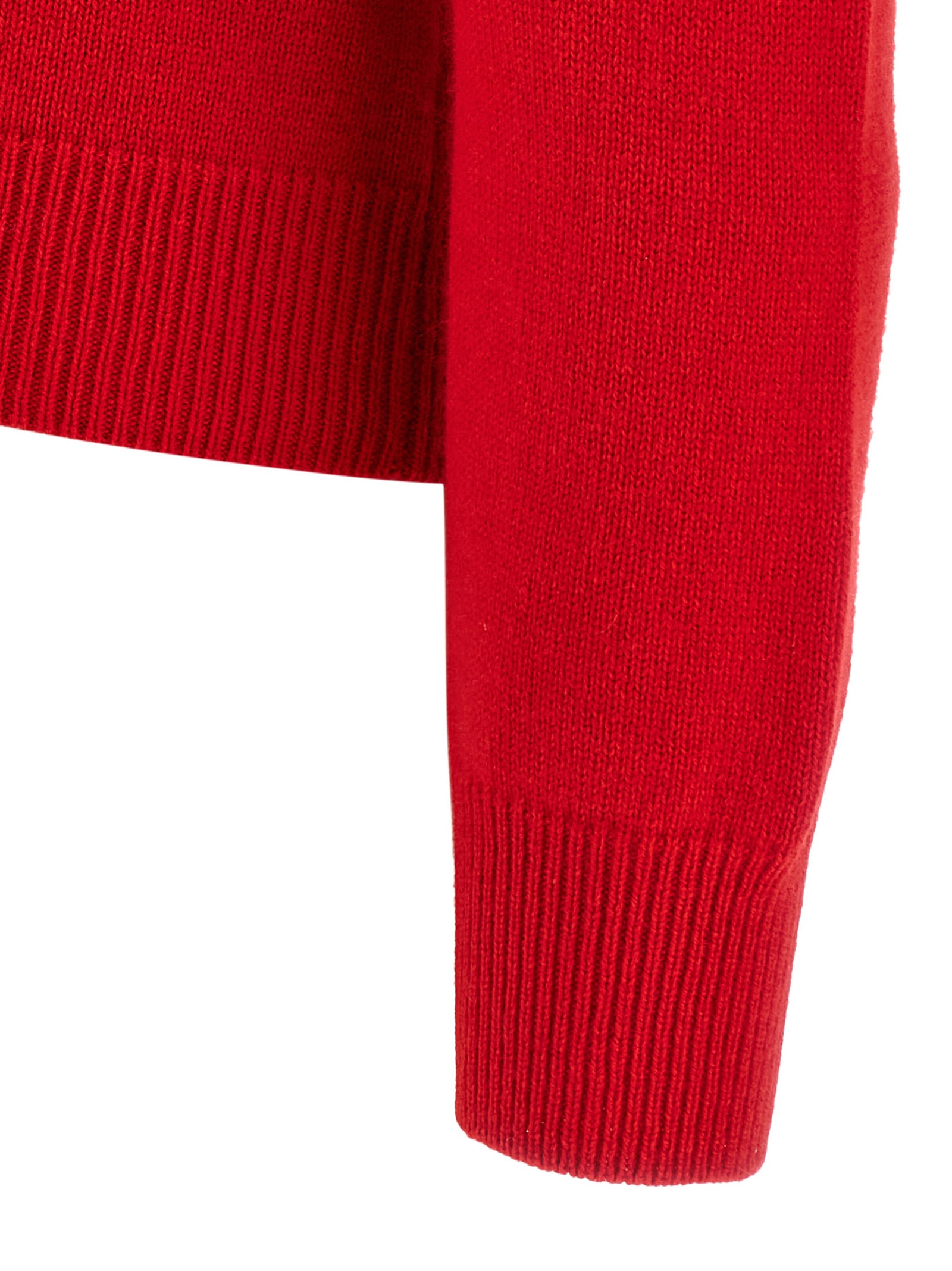 Mc2 Saint Barth X Peanuts Bow Patch Sweater In Red