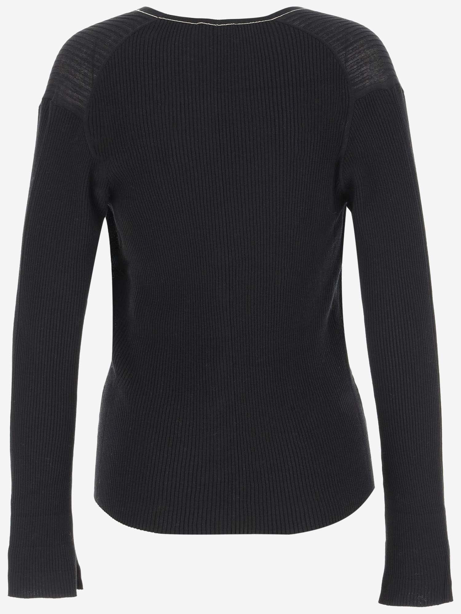 Shop By Malene Birger Cotton Blend Cardigan In Black