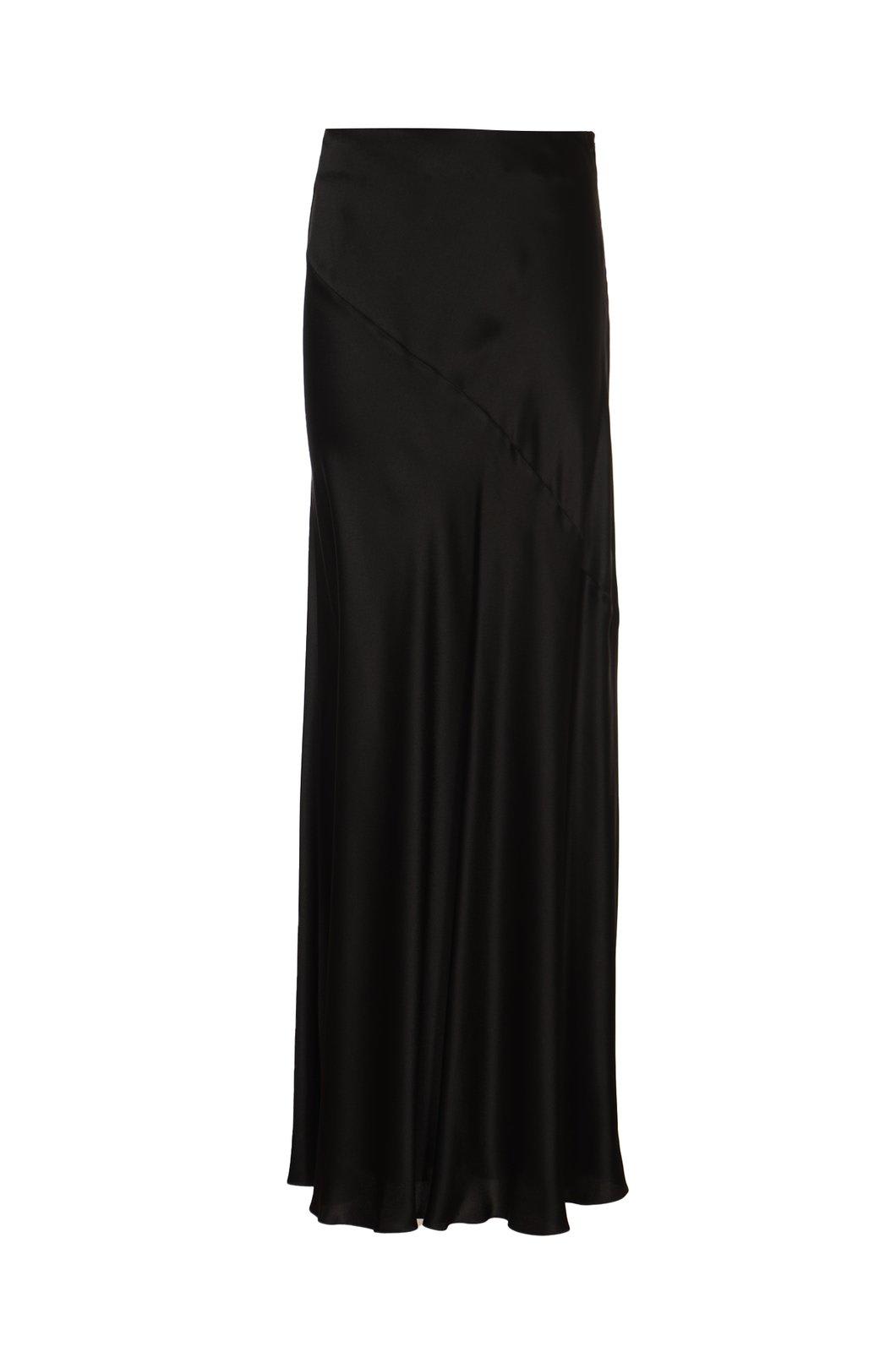 Shop Alberta Ferretti Flared Midi Skirt In Black