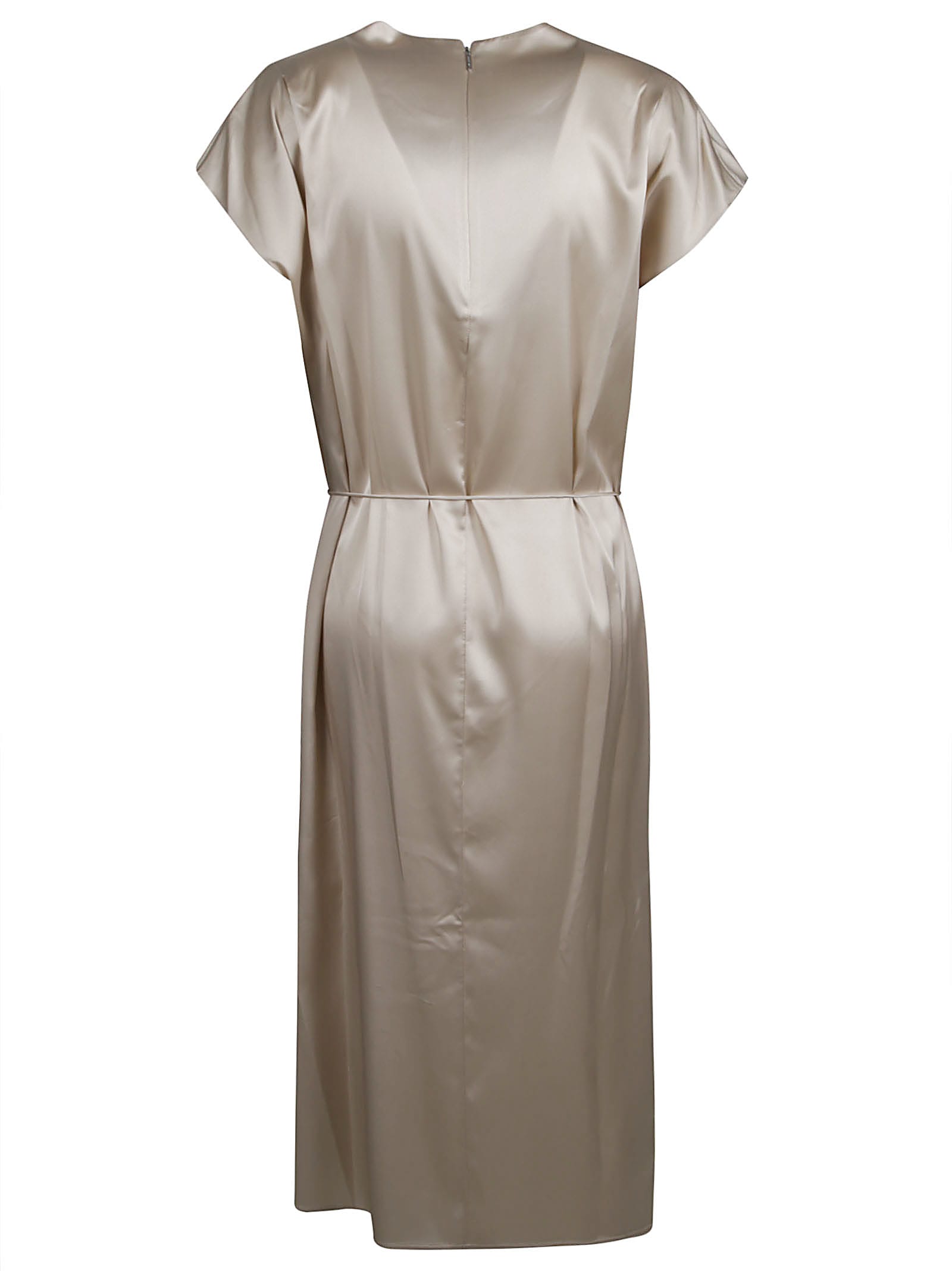 Shop Calvin Klein Naia Draped Shift Dress In Pearl White
