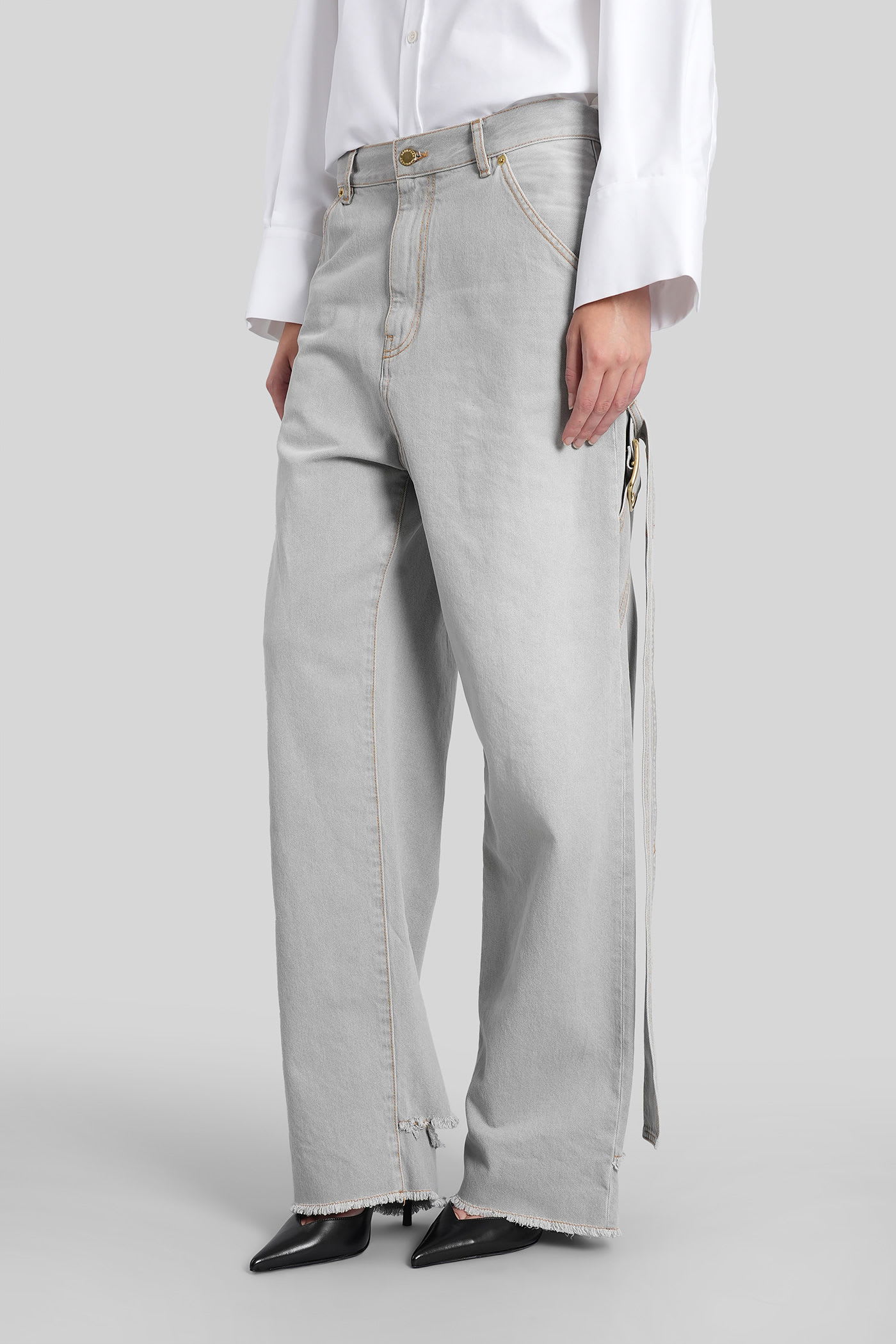 Darkpark Lisa Jeans In Grey Denim In Blue