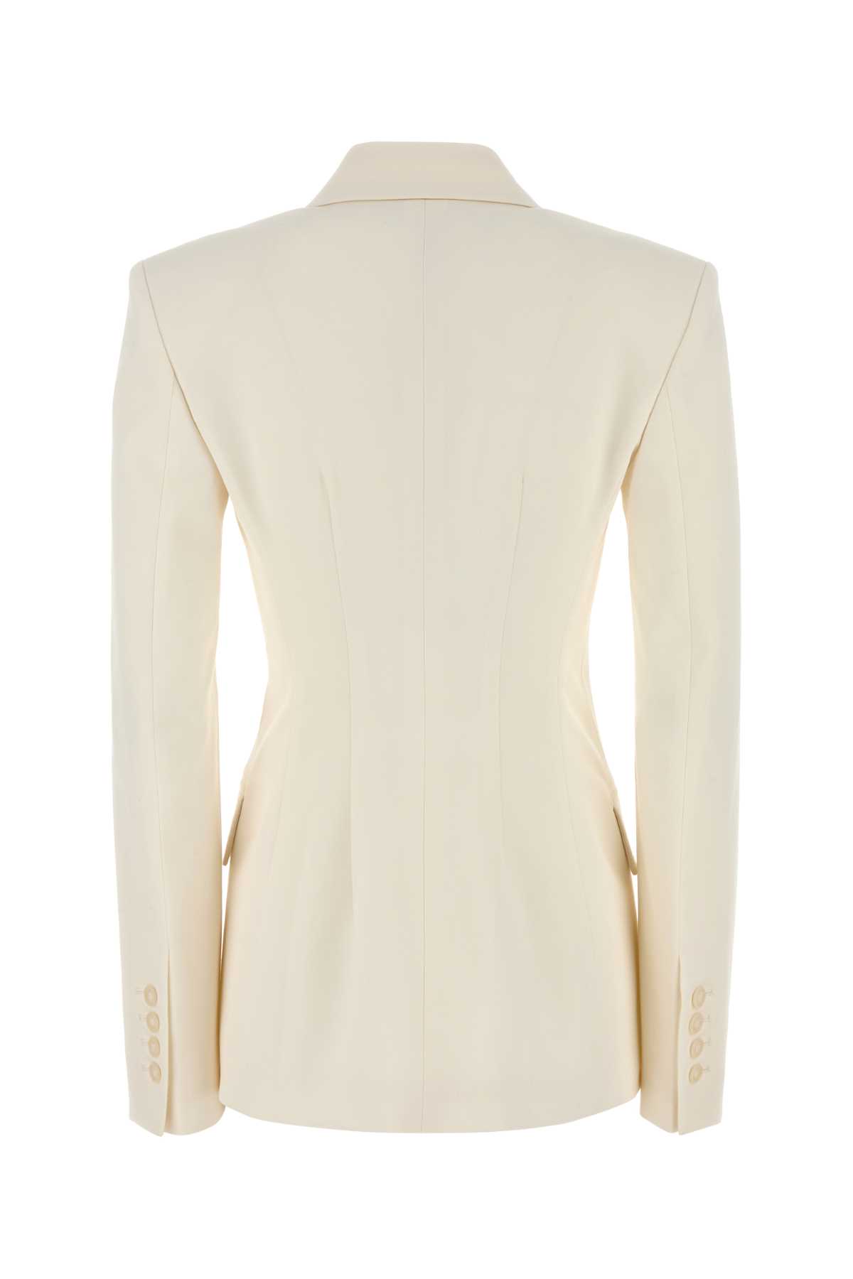 The Andamane Giacca In Gabardine Stretch Avorio  Donna In Ivory