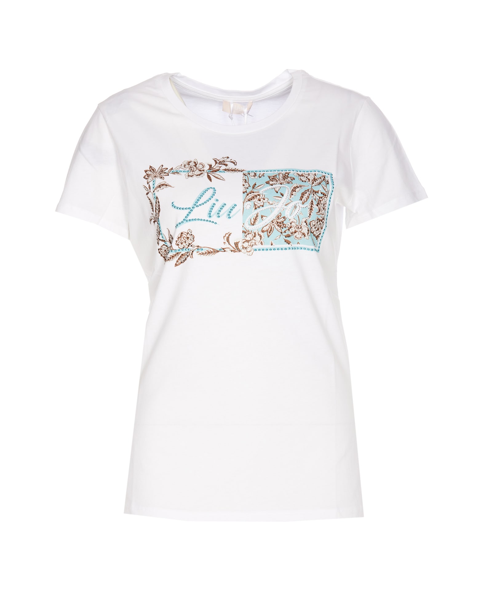 Shop Liu •jo Logo T-shirt In Bianco