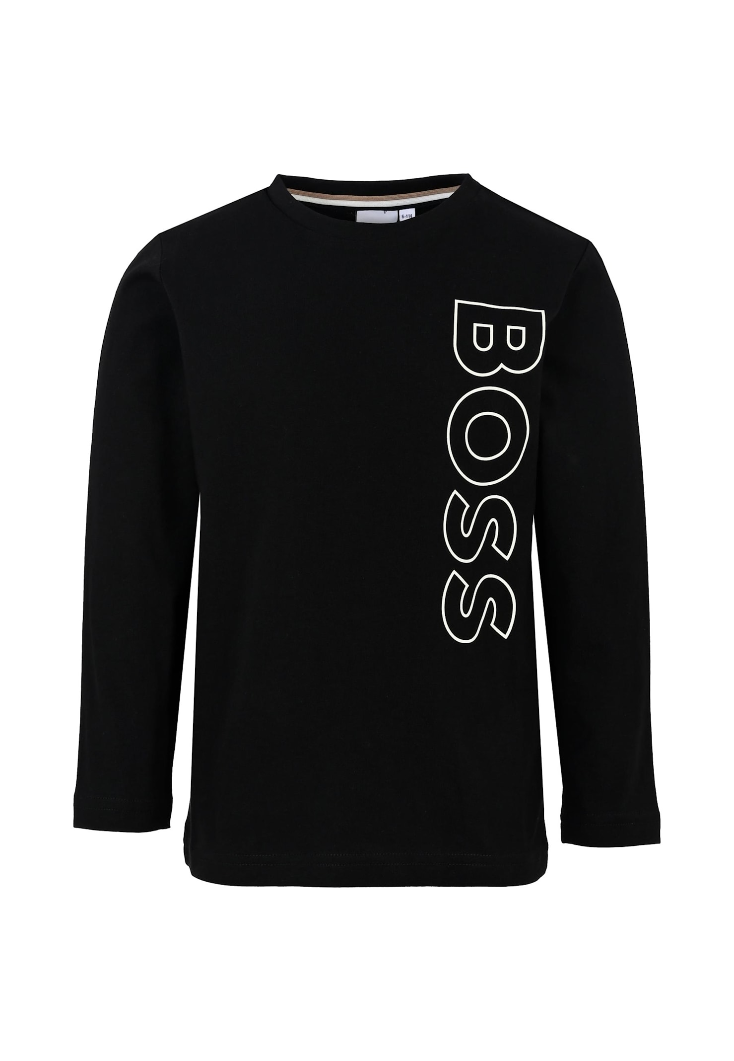 Hugo Boss Kids' Black T-shirt For Boy With Logo