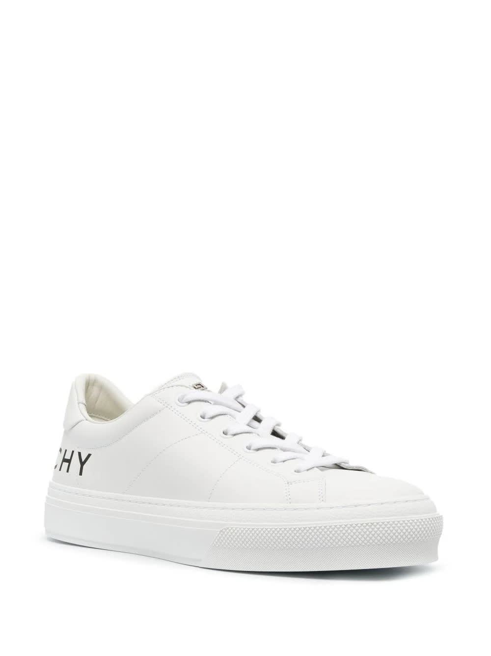 Shop Givenchy Stone Grey City Sport Sneakers With Printed Logo In White