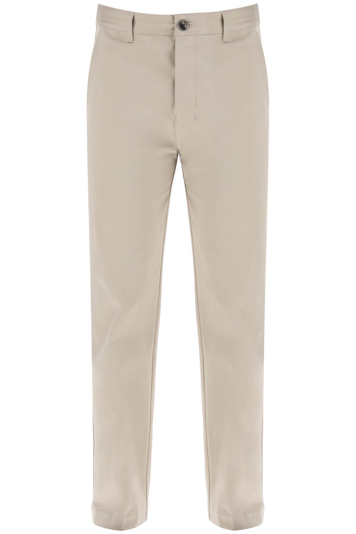 Cotton Satin Chino Pants In