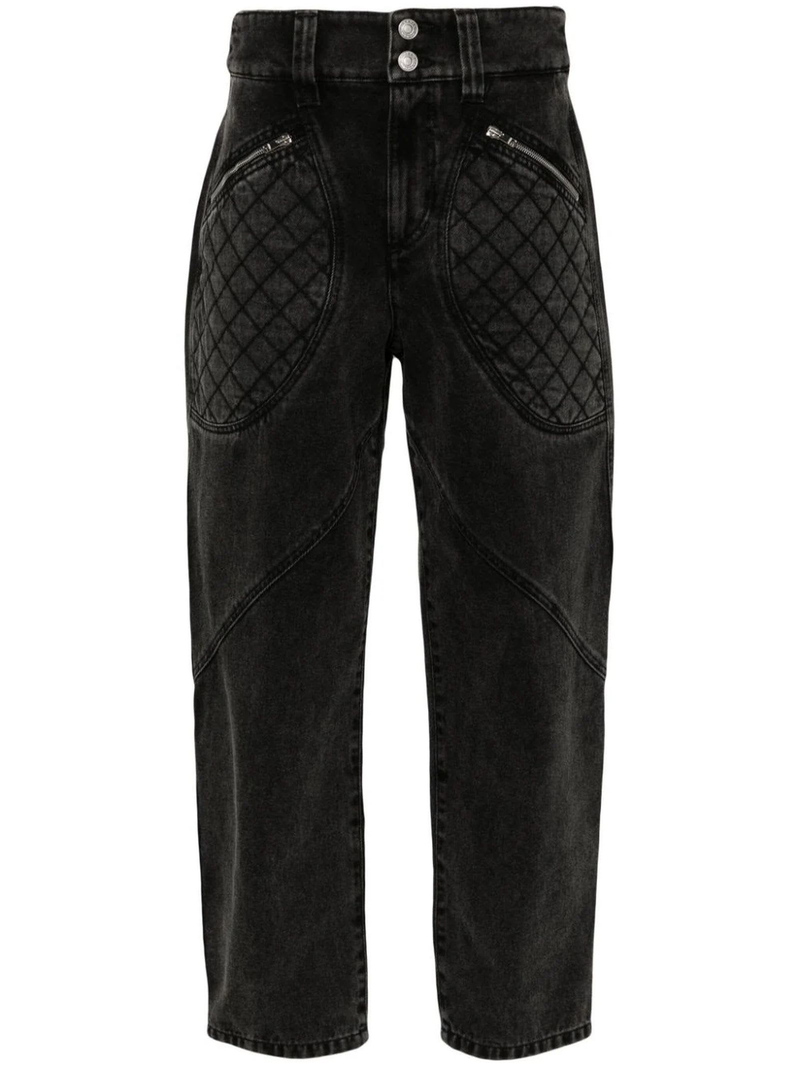 Shop Isabel Marant Dark Grey Catarina Tapered Jeans