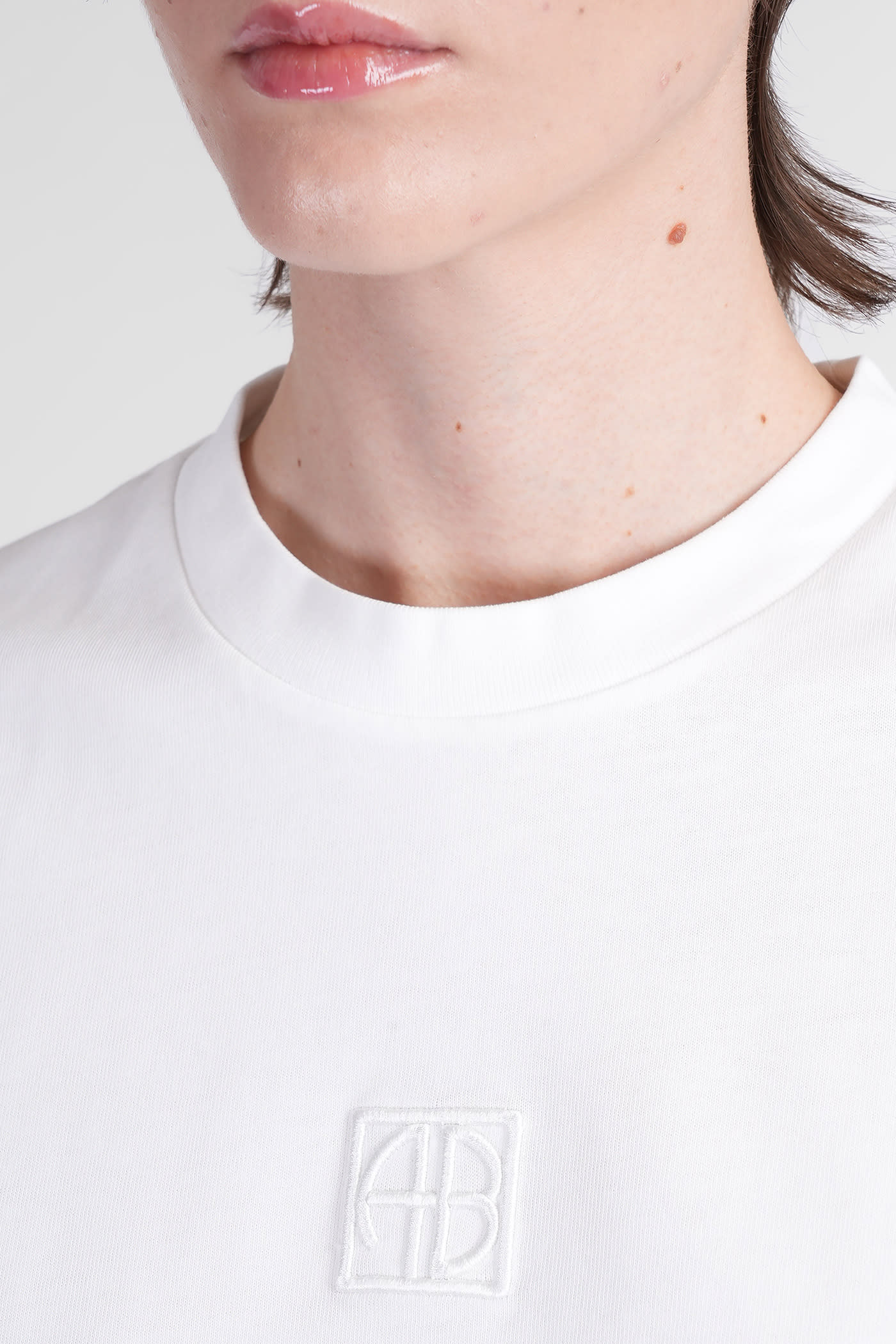 Shop Anine Bing Myers T-shirt In White Cotton