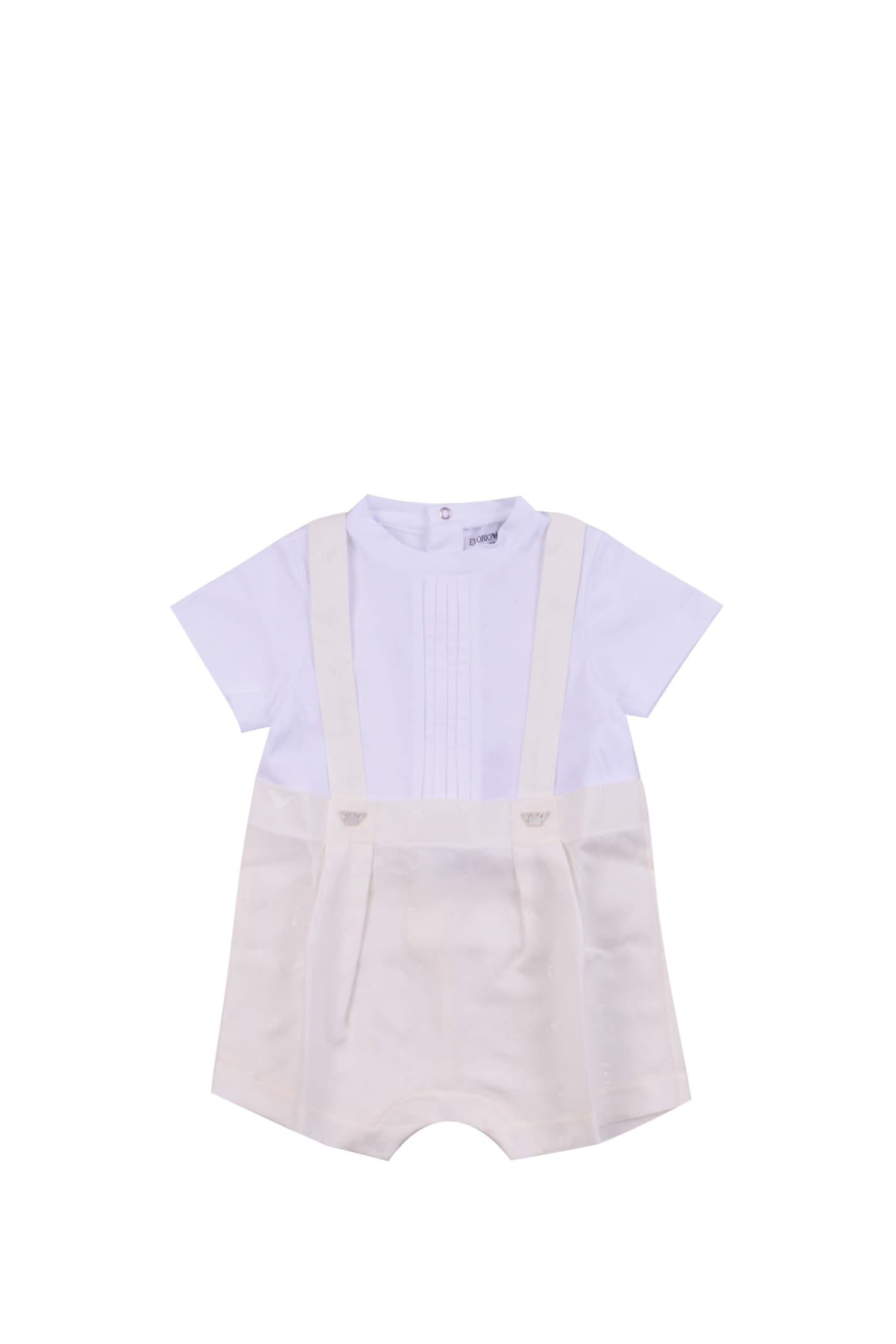 Emporio Armani Babies' Whole Playsuit In White