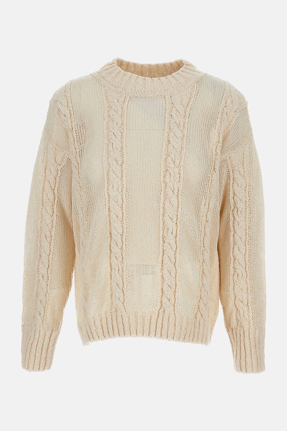 Lorena Antoniazzi Crew Neck Sweater In Neutral