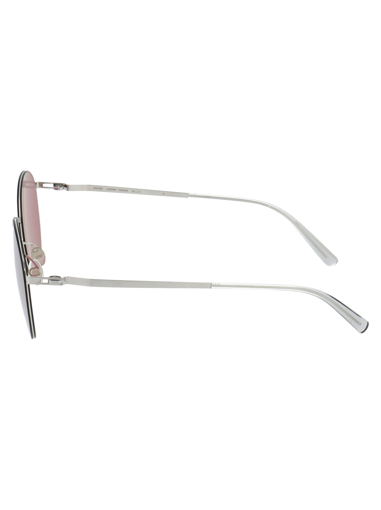 Shop Mykita Tomomi Sunglasses In 051 Shiny Silver Powder Flash