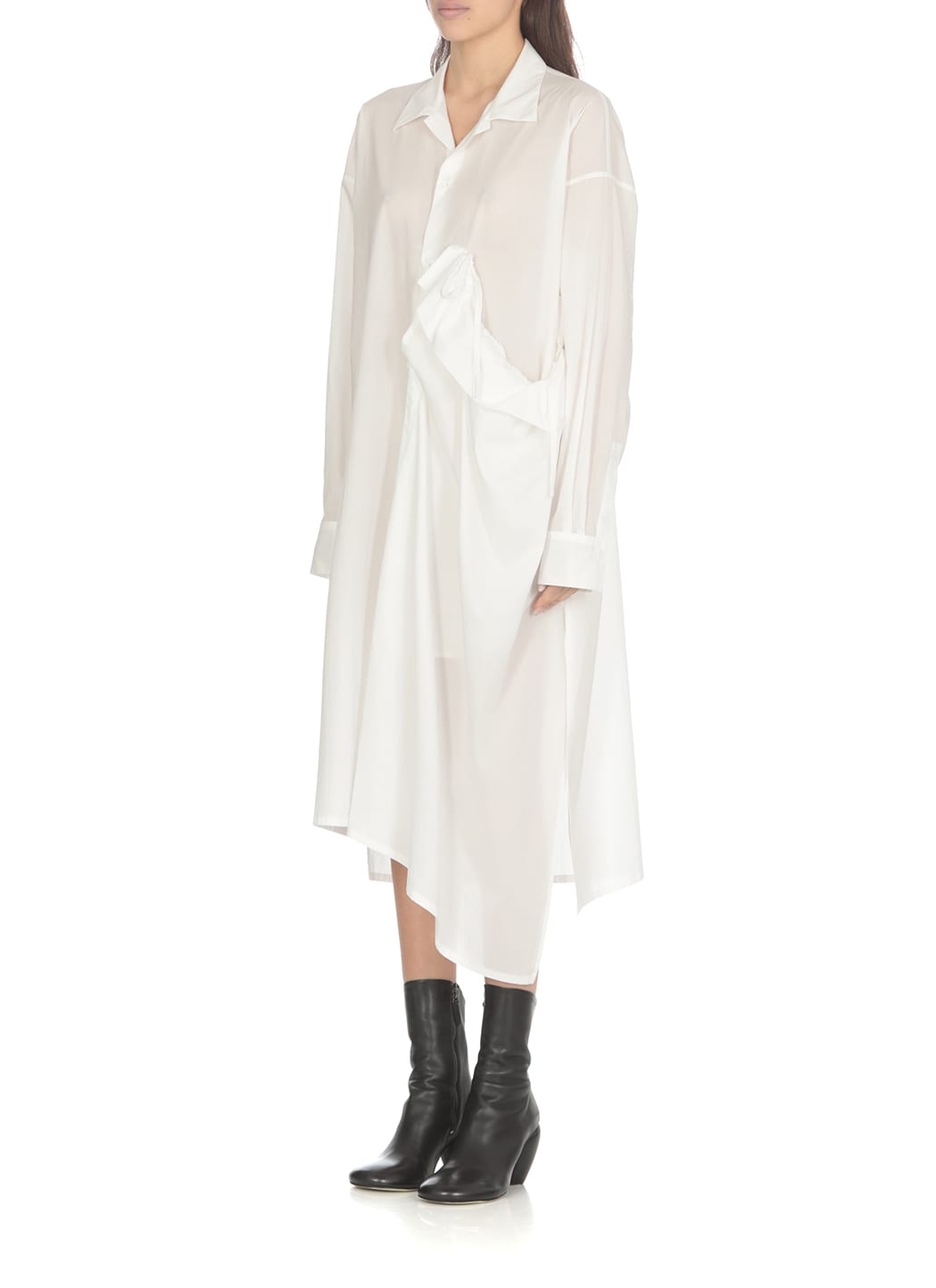 Shop Y's Cotton Chemisier Dress In White