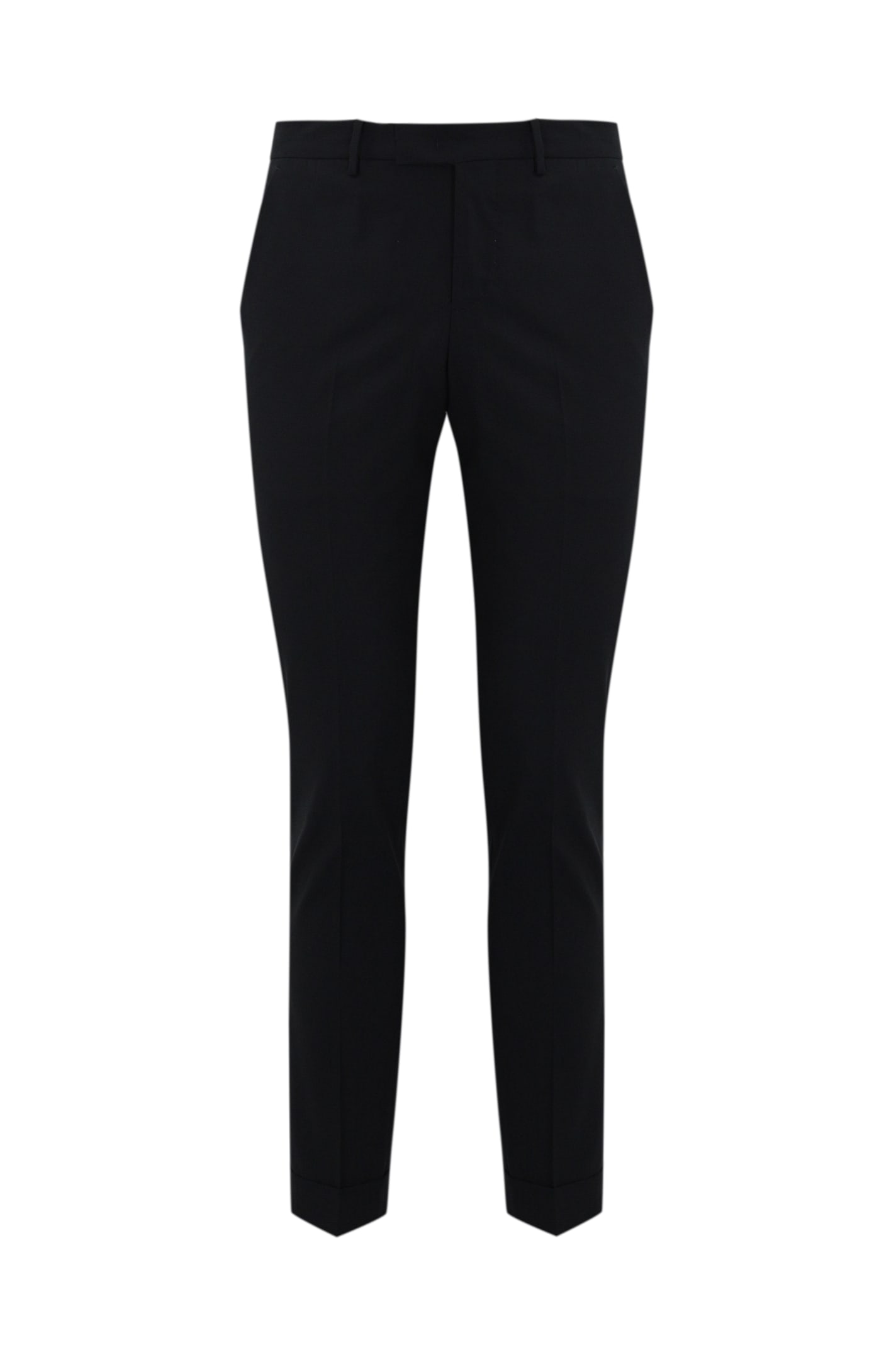 Pt Torino Master F.f. Trousers In Stretch Wool In Navy