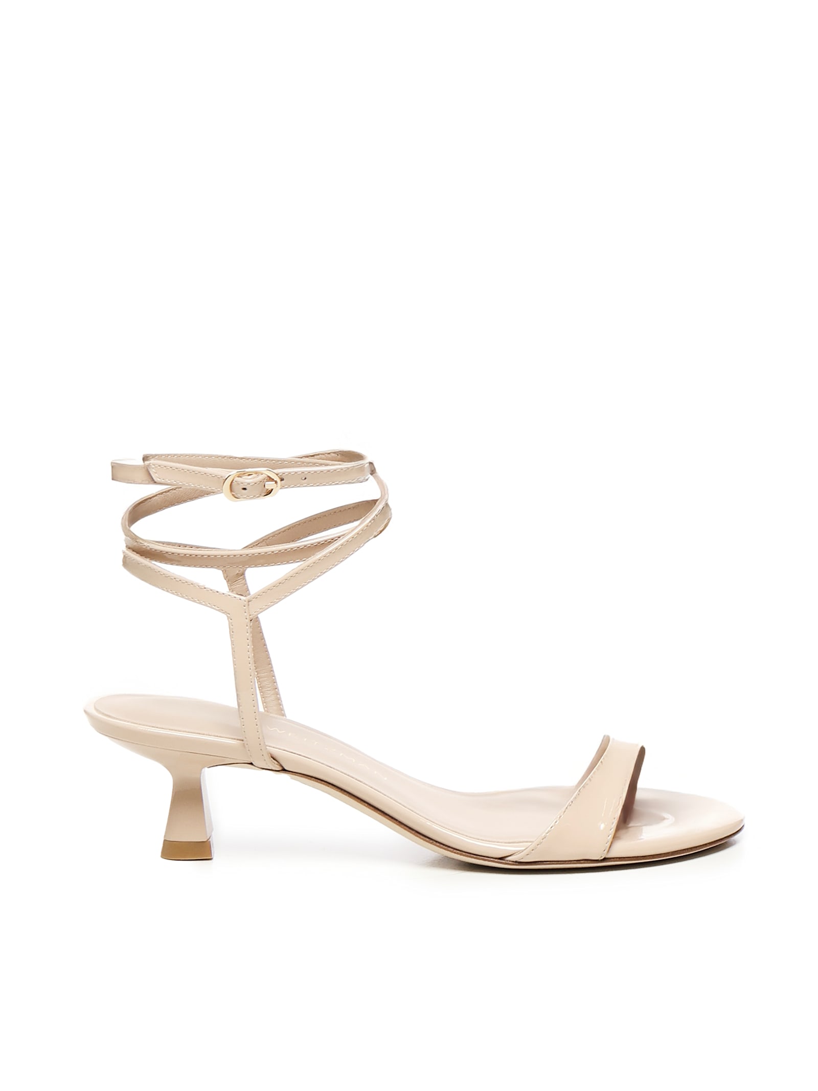 Stuart Weitzman Beige Leather Stiletto Heels Sandals