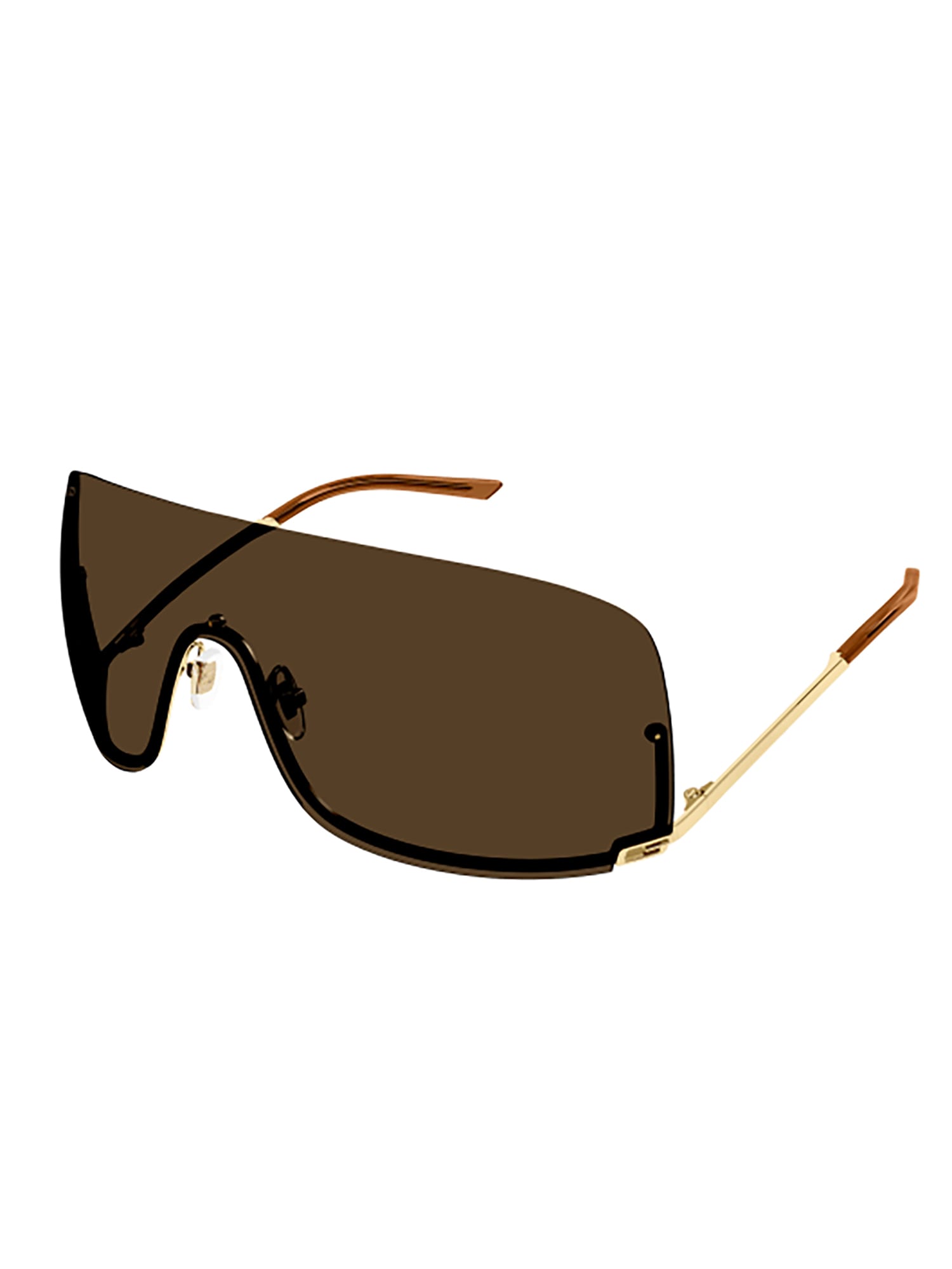 Shop Gucci Gg1560s Sunglasses In Gold Gold Brown