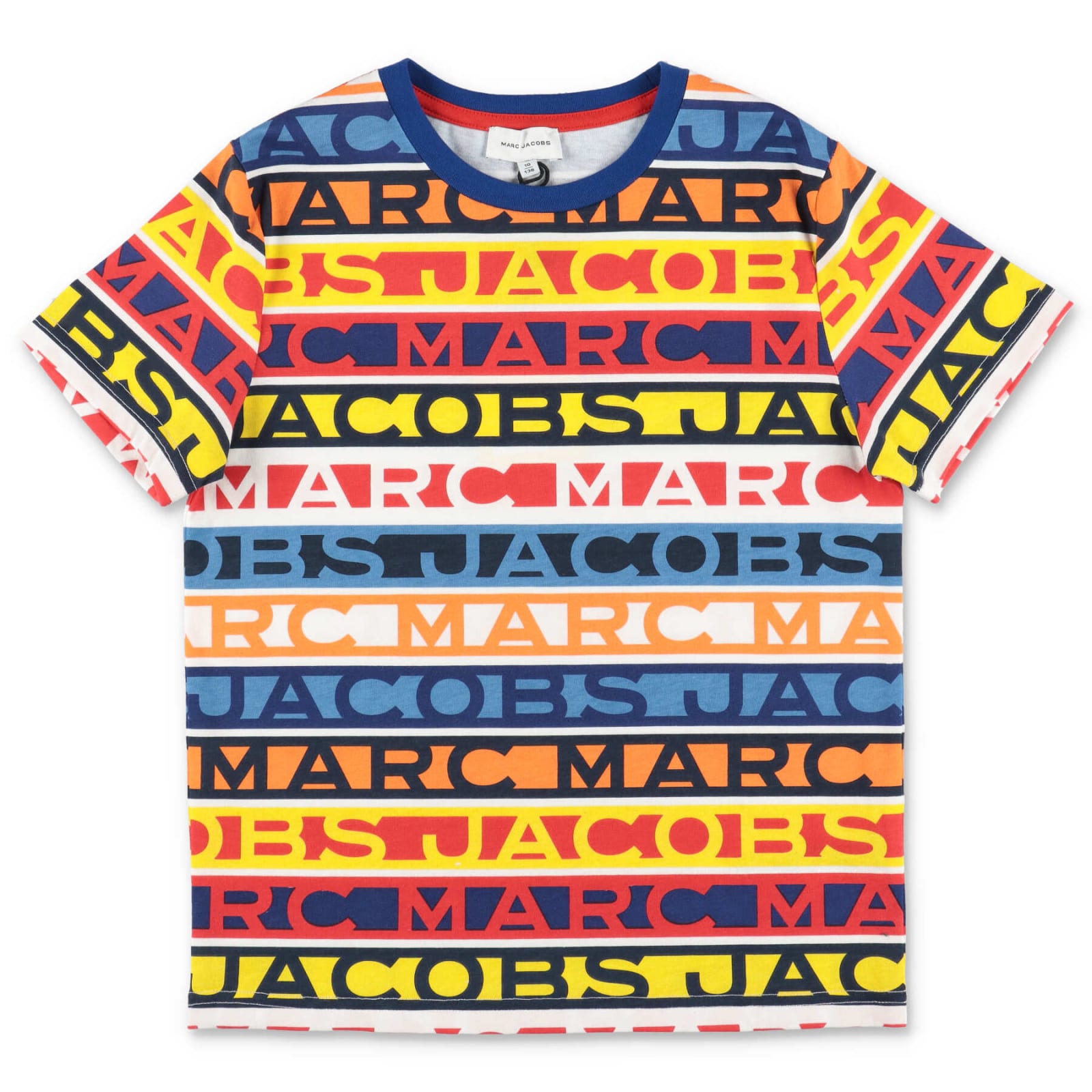 MARC JACOBS MARC JACOBS T-SHIRT MULTICOLOR STAMPATA IN JERSEY DI COTONE BAMBINO