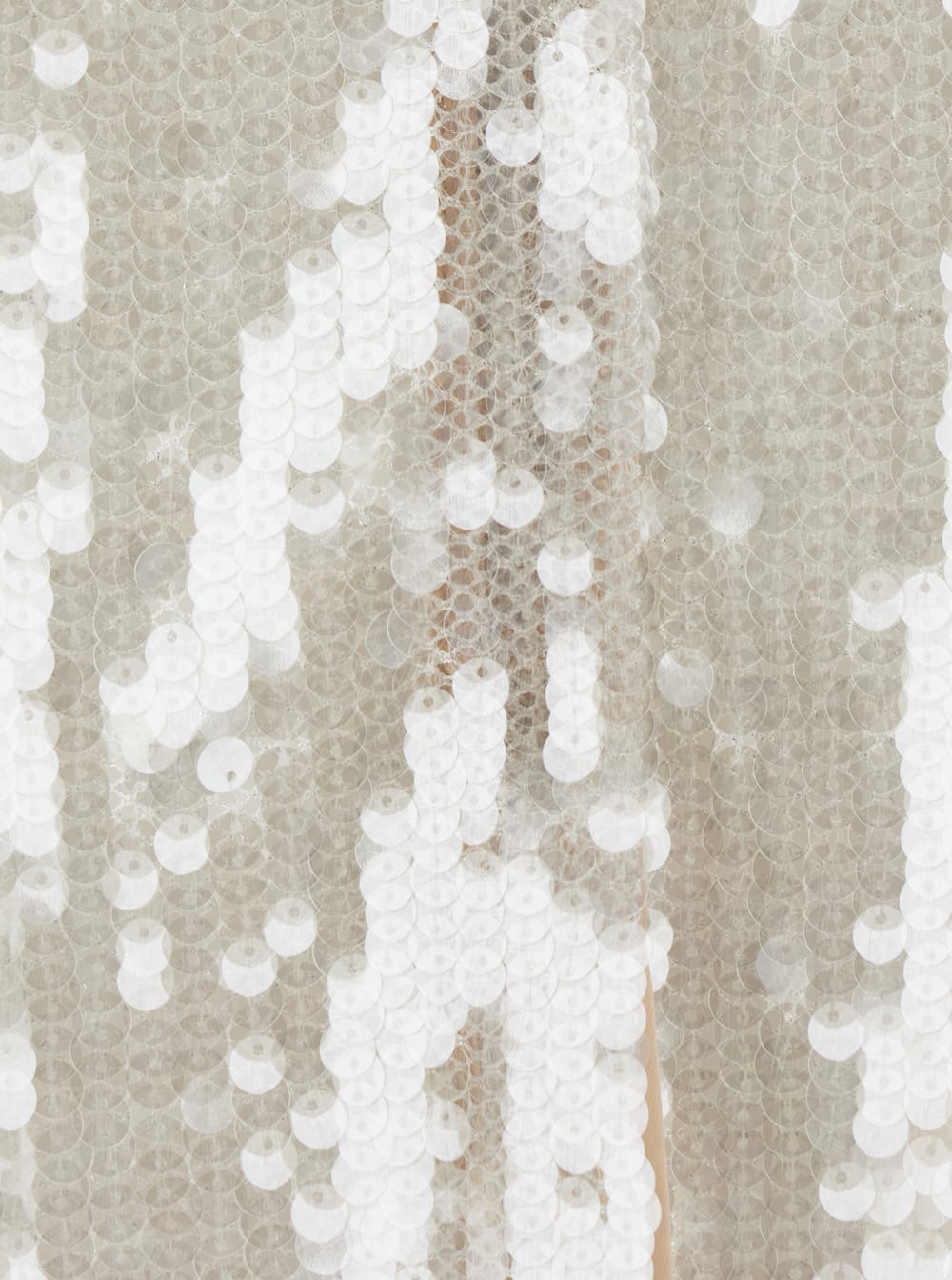 Shop Federica Tosi Metallic Shirt With Mesh Design And All-over Applied Sequins In Tech Fabric Woman