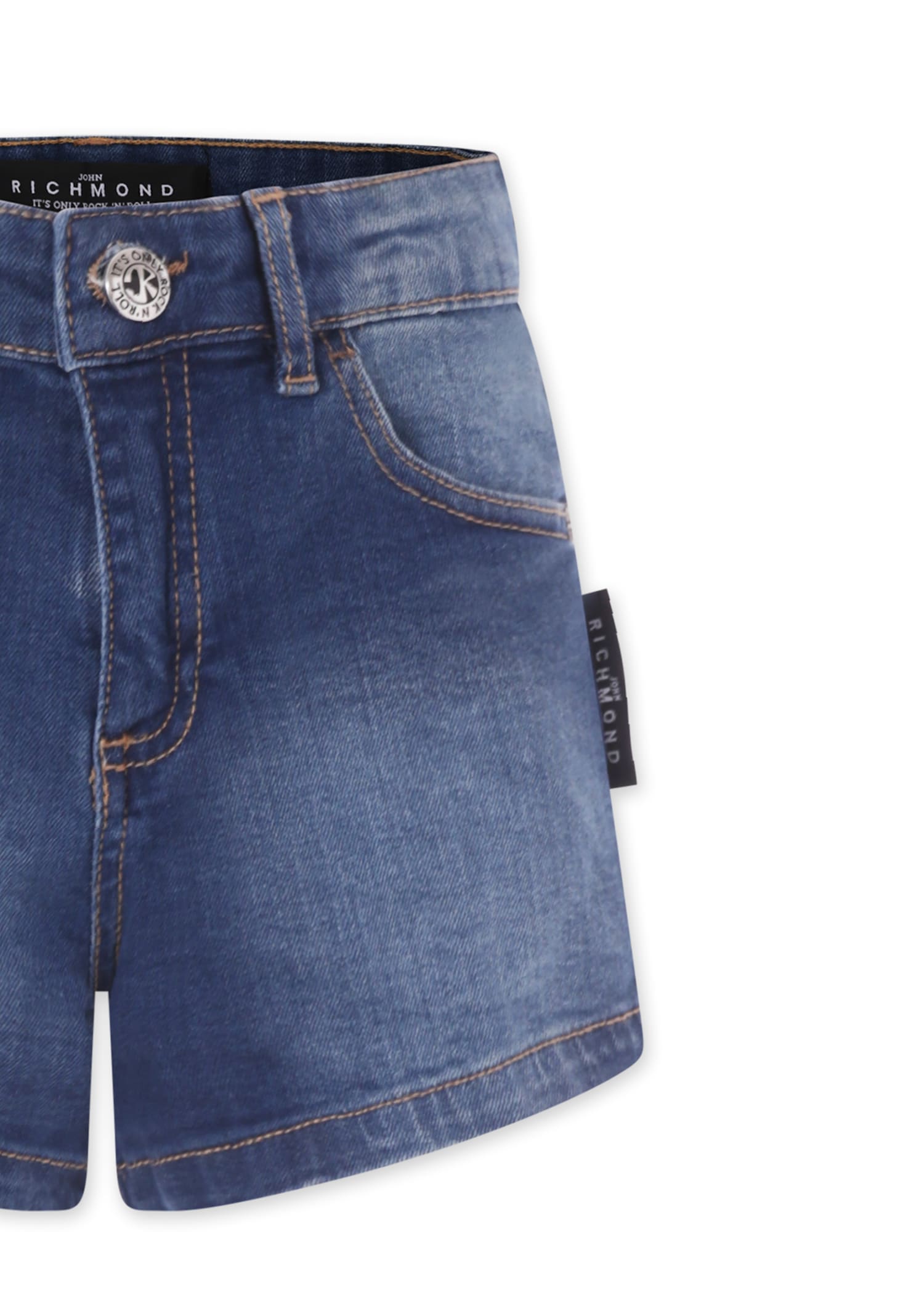 RICHMOND DENIM SHORTS FOR GIRL WITH LOGO