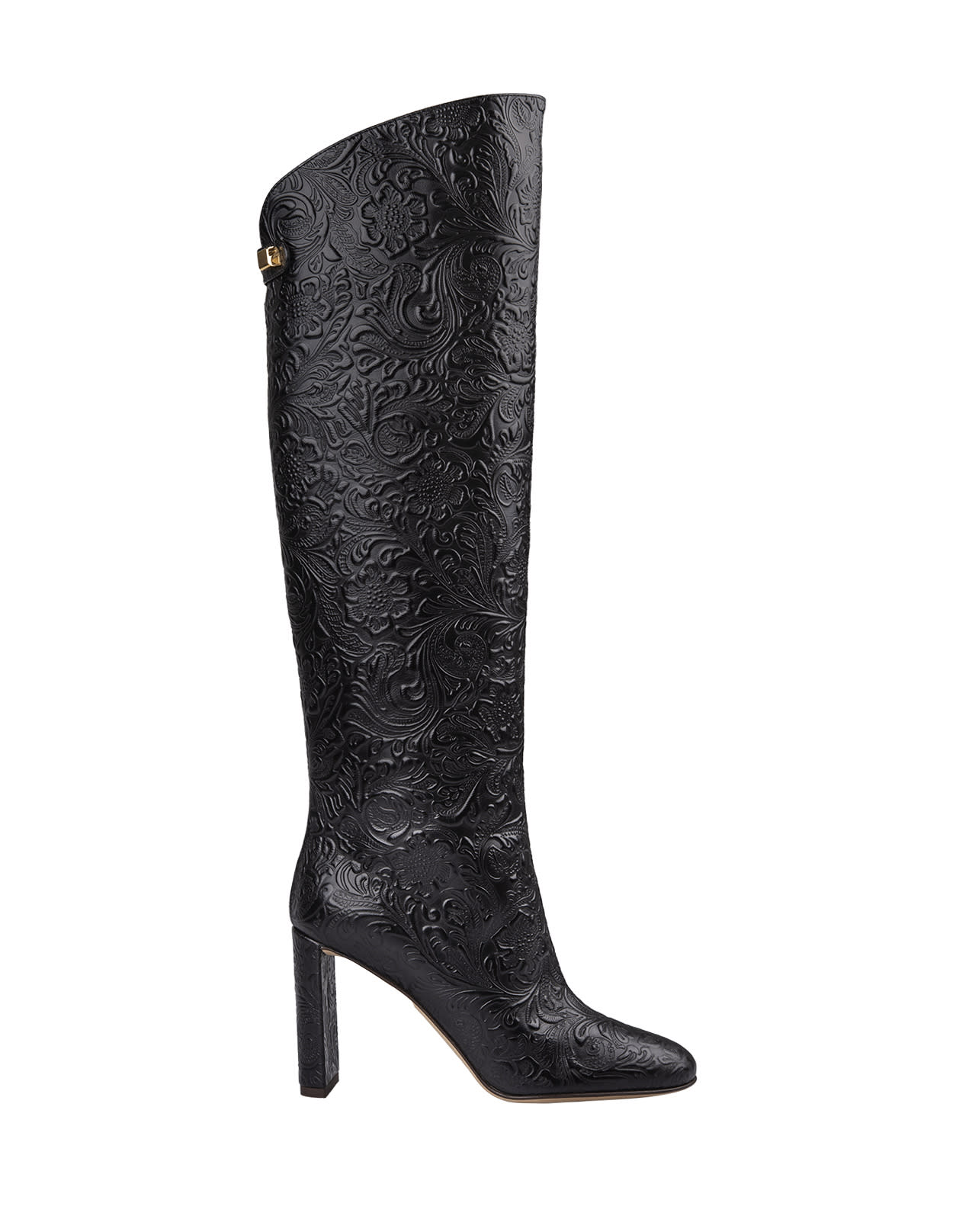 Adriana Borgia Boots In Black Pecan Leather