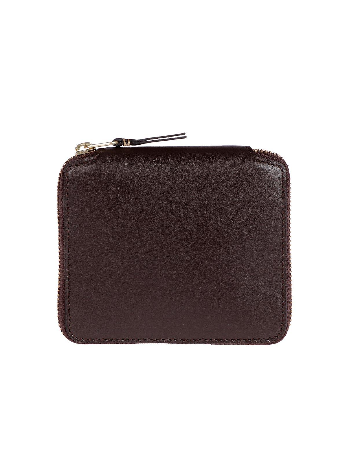 Shop Comme Des Garçons Zip Around Wallet In Brown