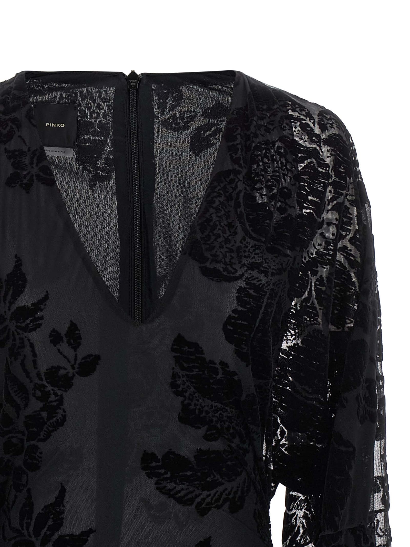 Pinko Roulette Dress In Black