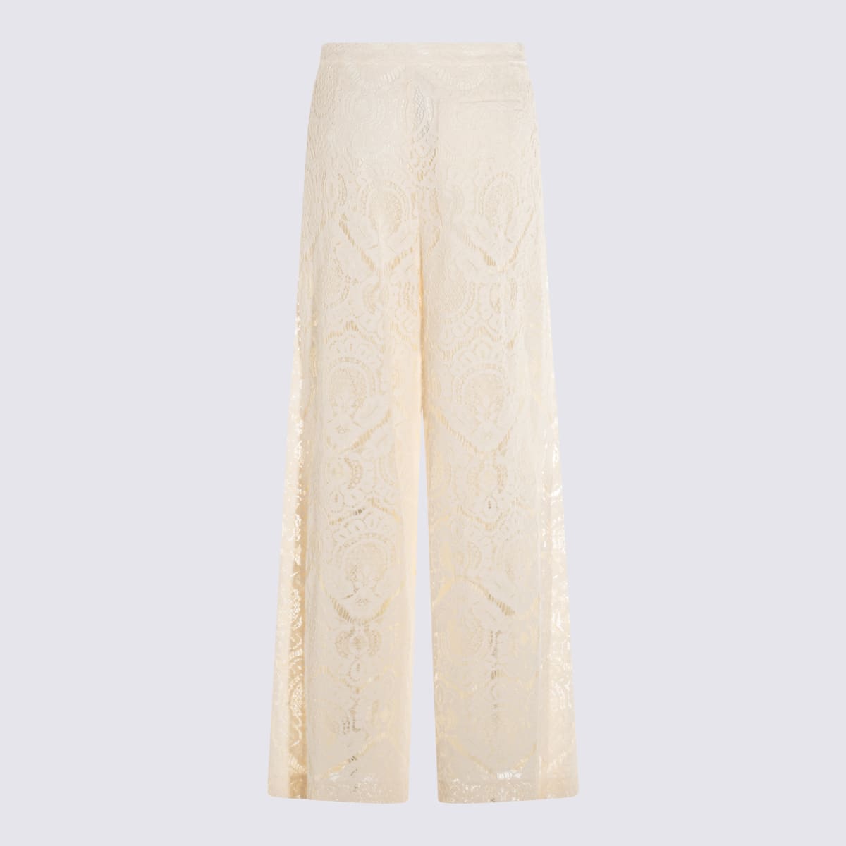 TWINSET CREAM VISCOSE PANTS