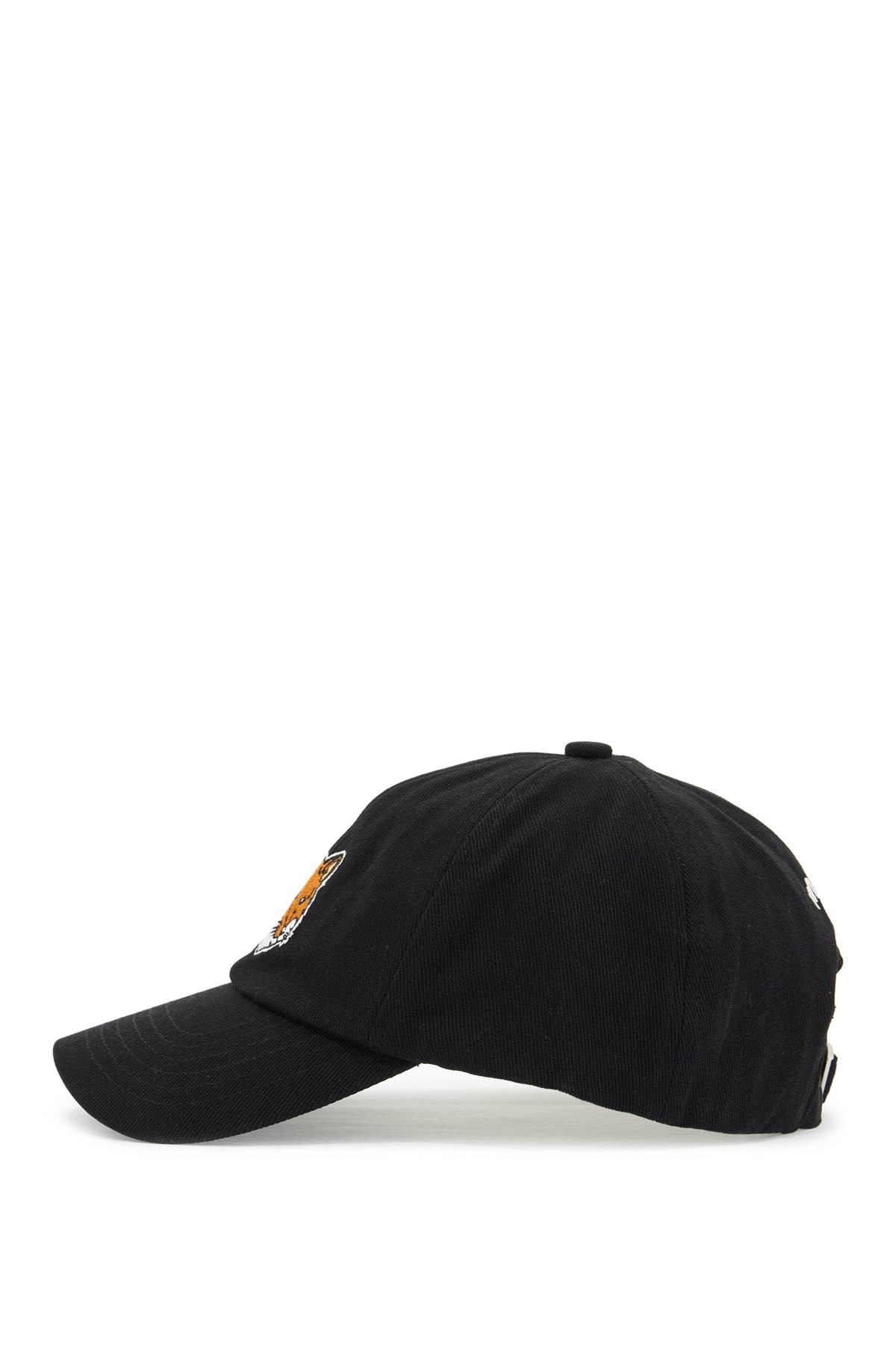 Shop Maison Kitsuné Fox Head Baseball Cap In Black (black)