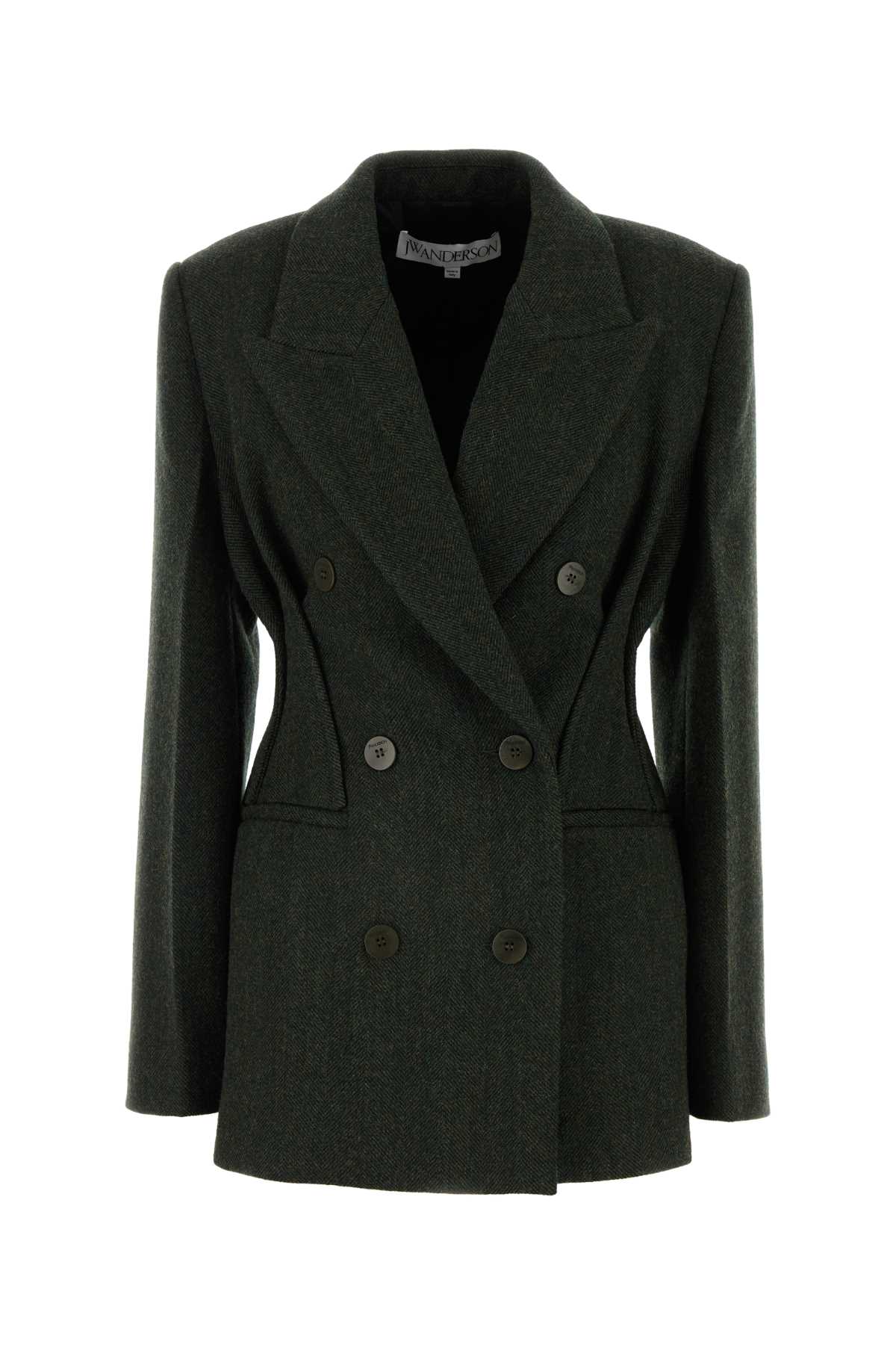 J.W. Anderson J. W. Anderson Bottle Green Wool Blend Blazer