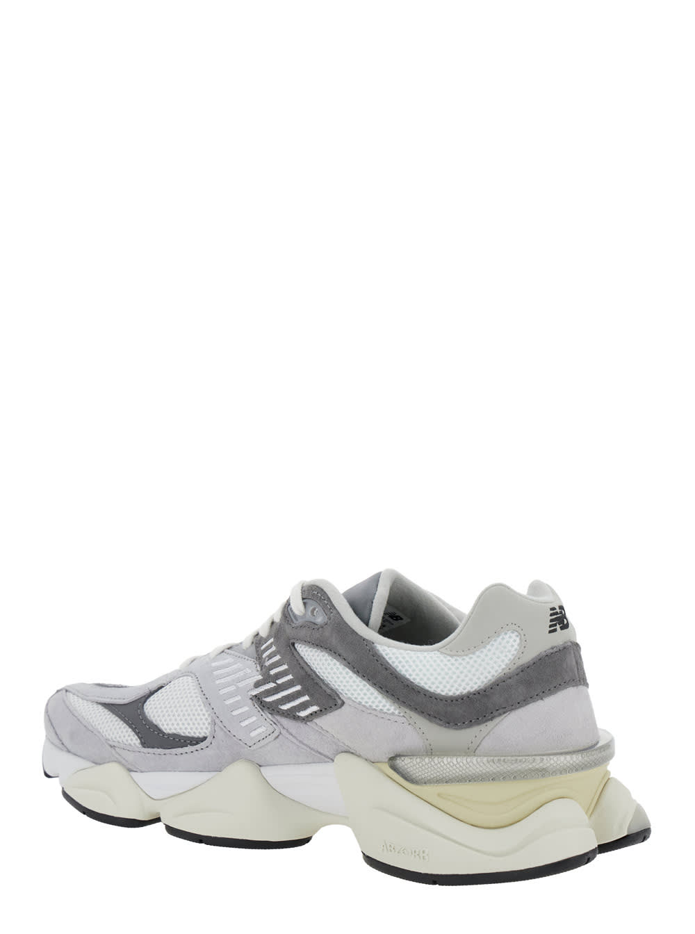 New Balance Grey Low Top Sneakers With Logo Detail On The Side In Suede And Tech Fabric Man In Gray