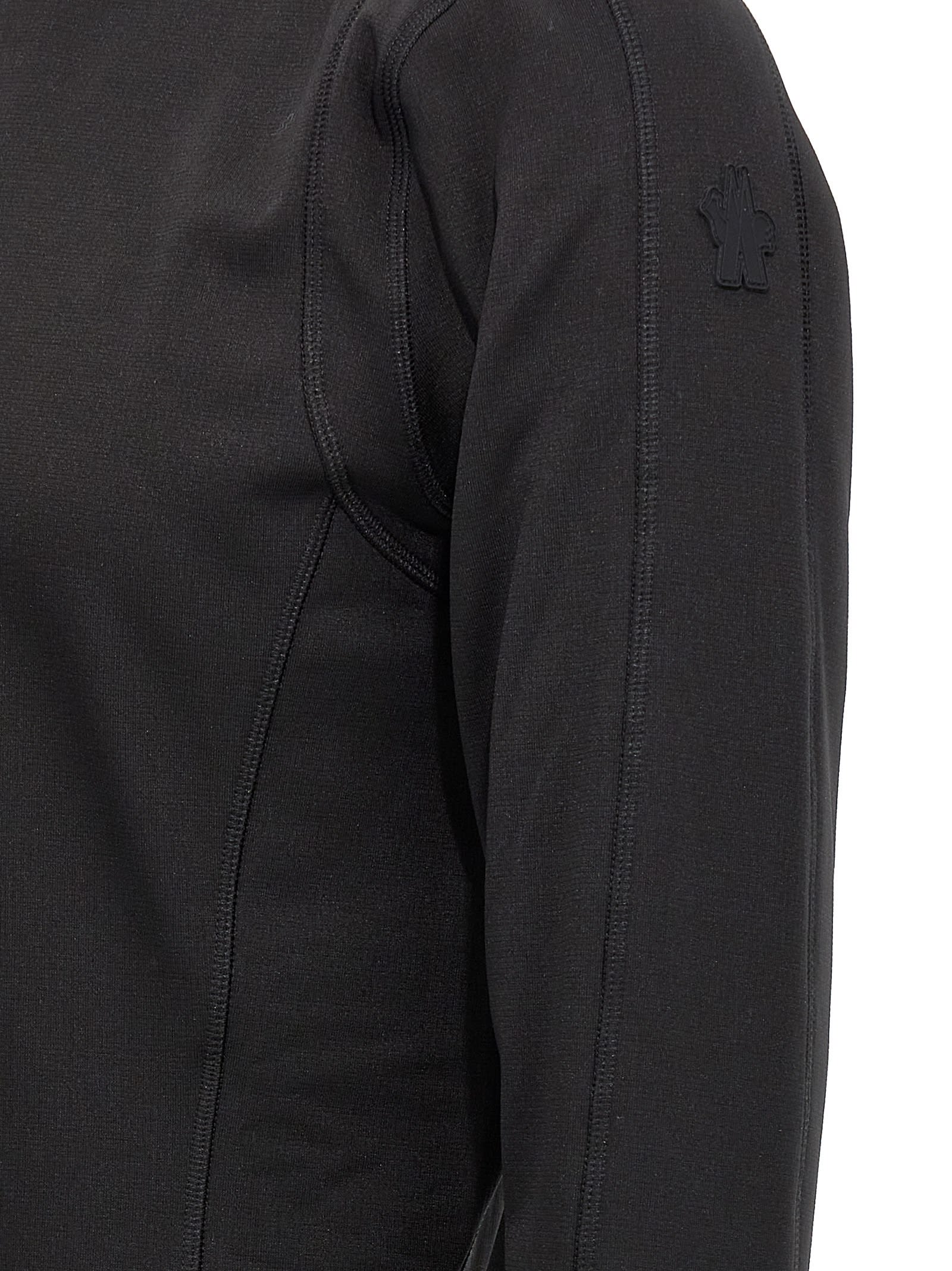 Shop Moncler Polartec® Power Grid Rec Base Layer In Black