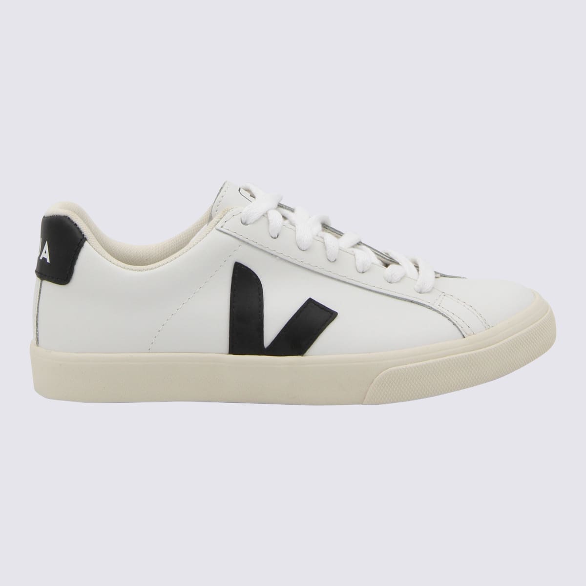 Extra White And Black Leather Esplar Sneakers